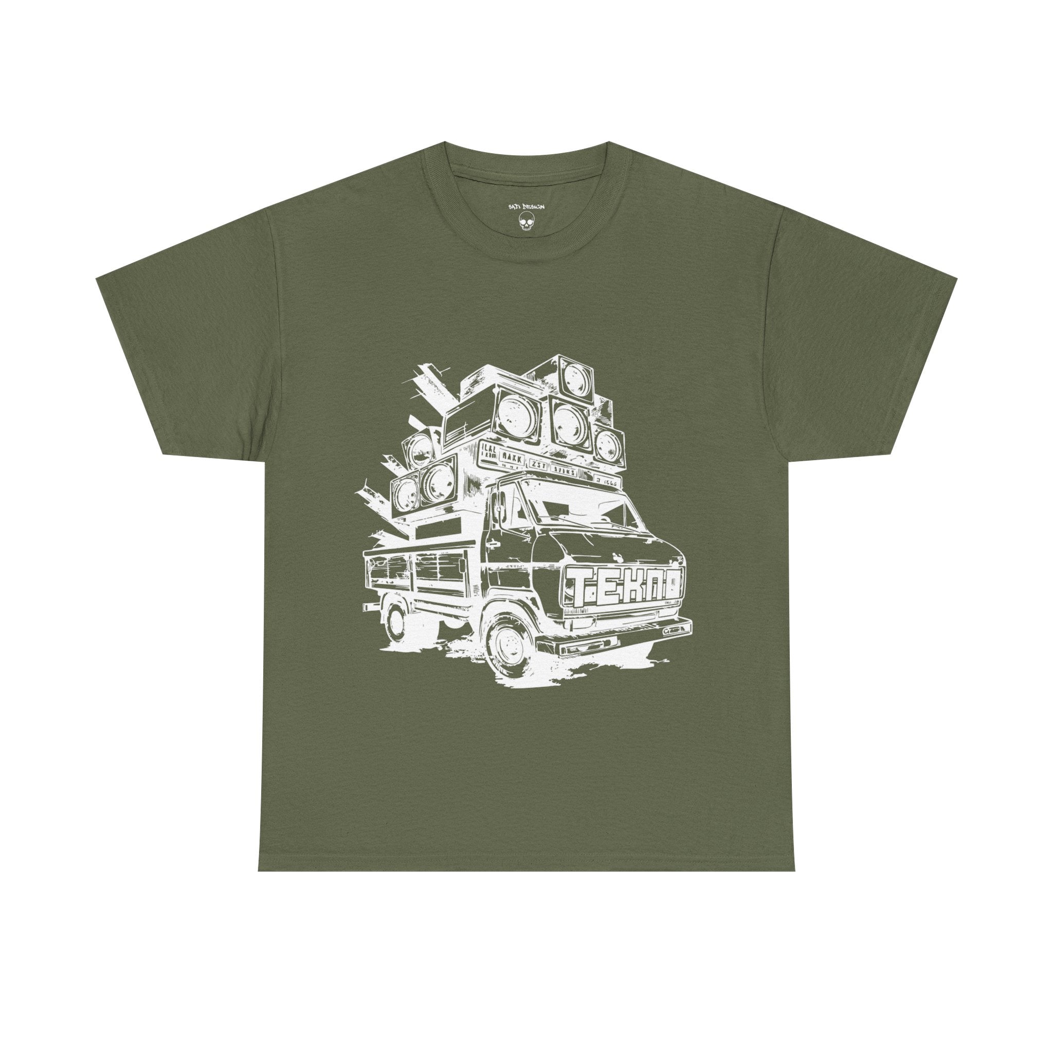Tekno Truck Unisex Heavy Cotton Tee, Cozy Casual Tee, Everyday Wear, Techno Tee, Festival Tee