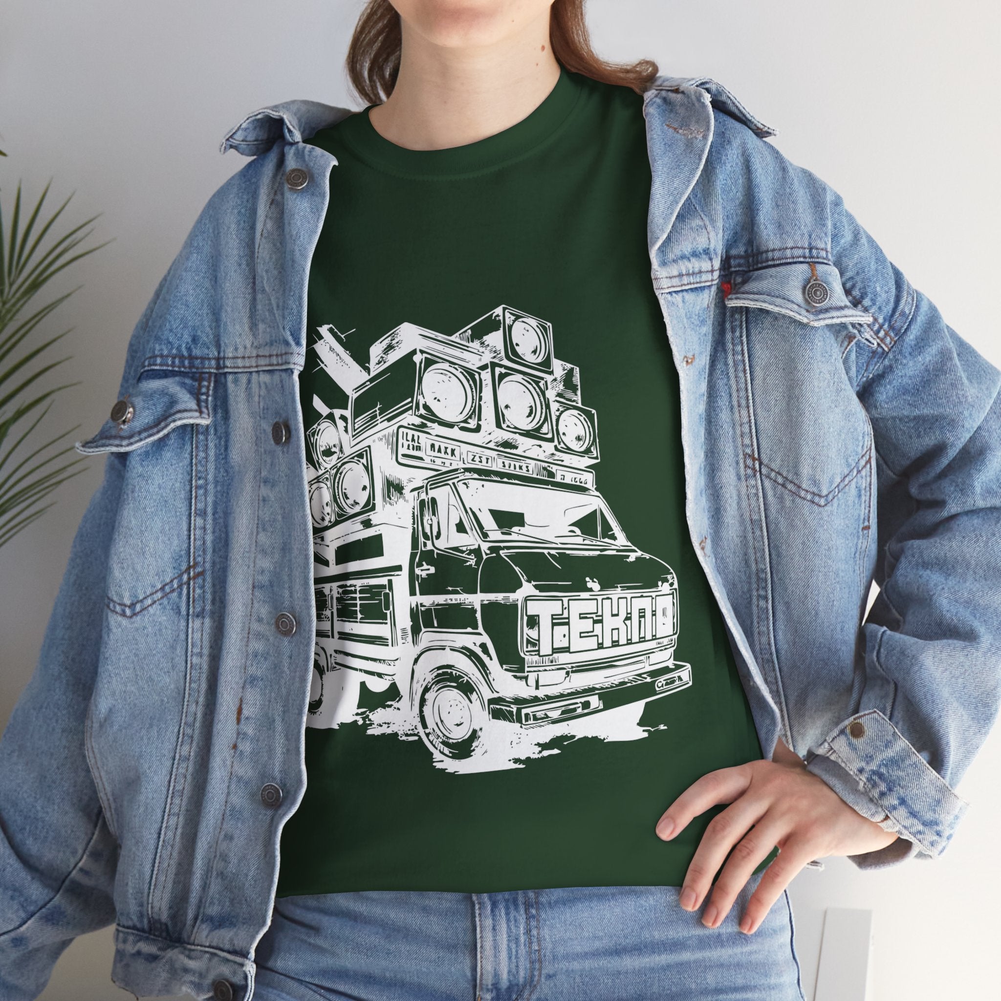 Tekno Truck Unisex Heavy Cotton Tee, Cozy Casual Tee, Everyday Wear, Techno Tee, Festival Tee