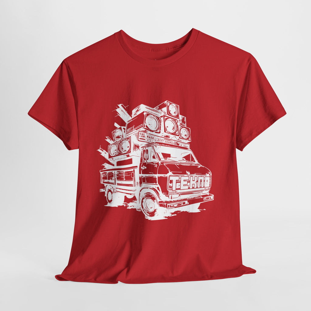 Tekno Truck Unisex Heavy Cotton Tee, Cozy Casual Tee, Everyday Wear, Techno Tee, Festival Tee