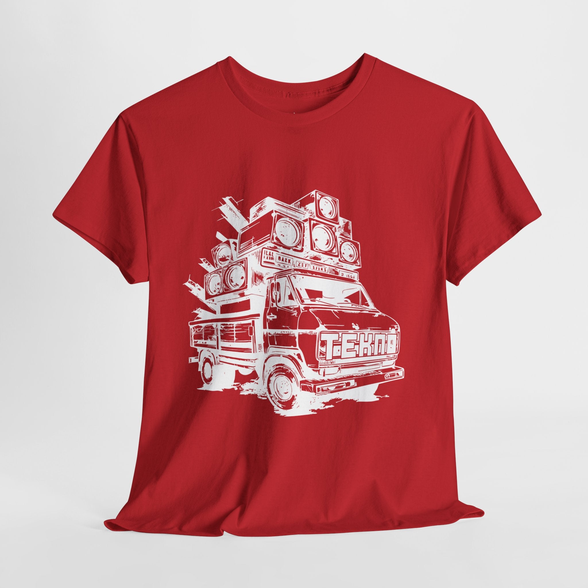 Tekno Truck Unisex Heavy Cotton Tee, Cozy Casual Tee, Everyday Wear, Techno Tee, Festival Tee
