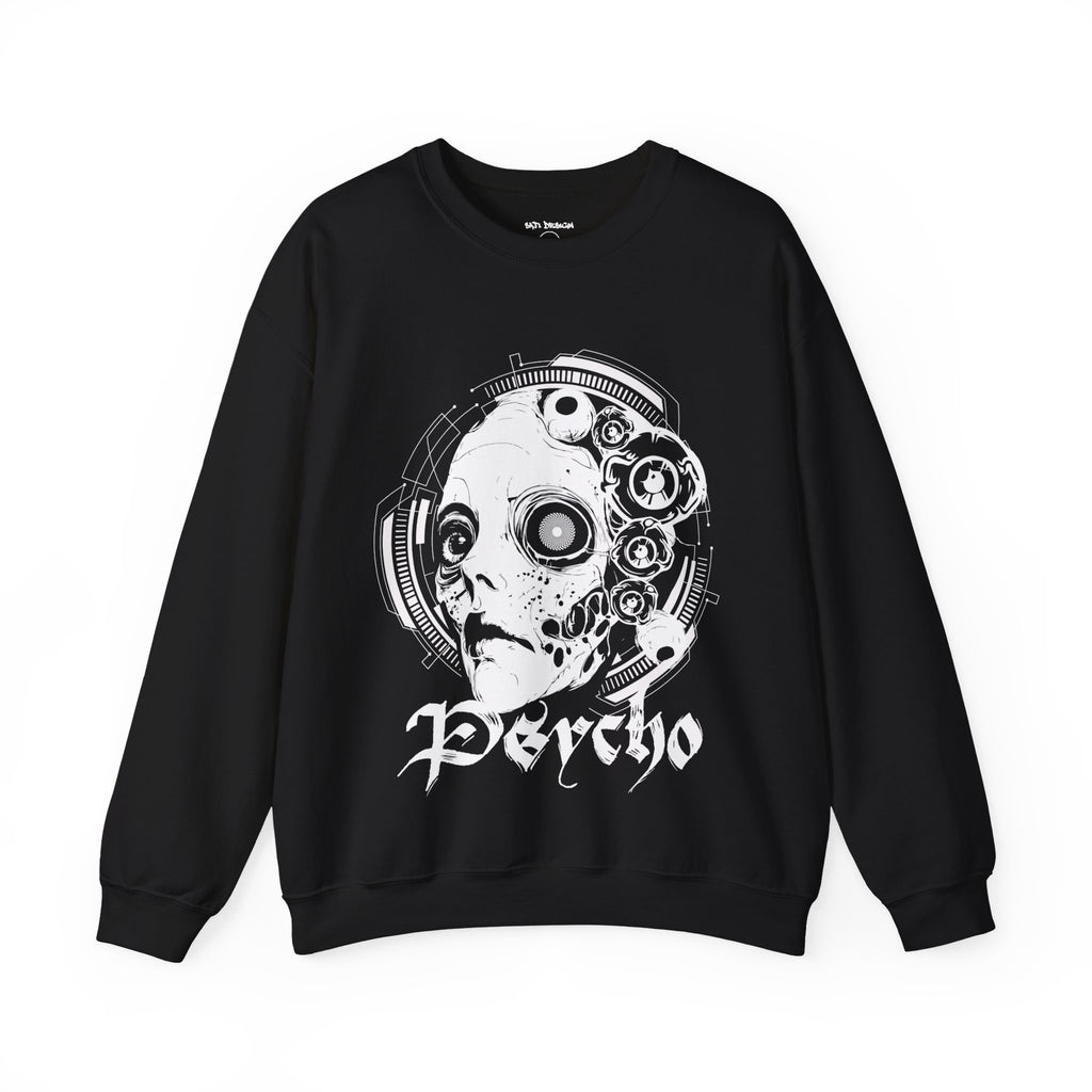 Psycho Tekno Unisex Crewneck Graphic Sweatshirt | Casual Comfort, Gift for Him/Her, Relaxed Wear, Everyday Style, Festival Style