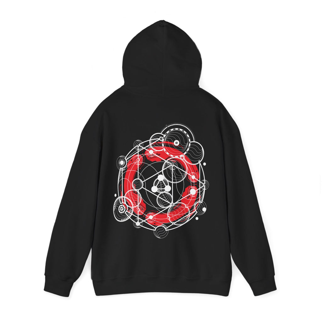 Circle Geometry Cosmic Vibes Unisex Hoodie - Perfect for Casual Wear, Festivals, Graphic Pullover Sweatshirt, Streetwear
