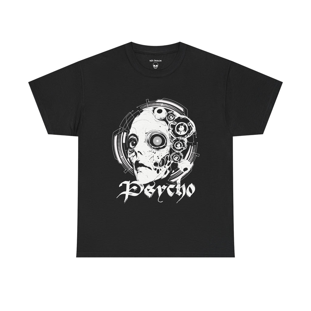 Creepy Cyberpunk Tee, Edgy Graphic Shirt, Unisex Heavy Cotton Tee, Dark Aesthetic Apparel, Alternative Fashion, Perfect for Casual Wear