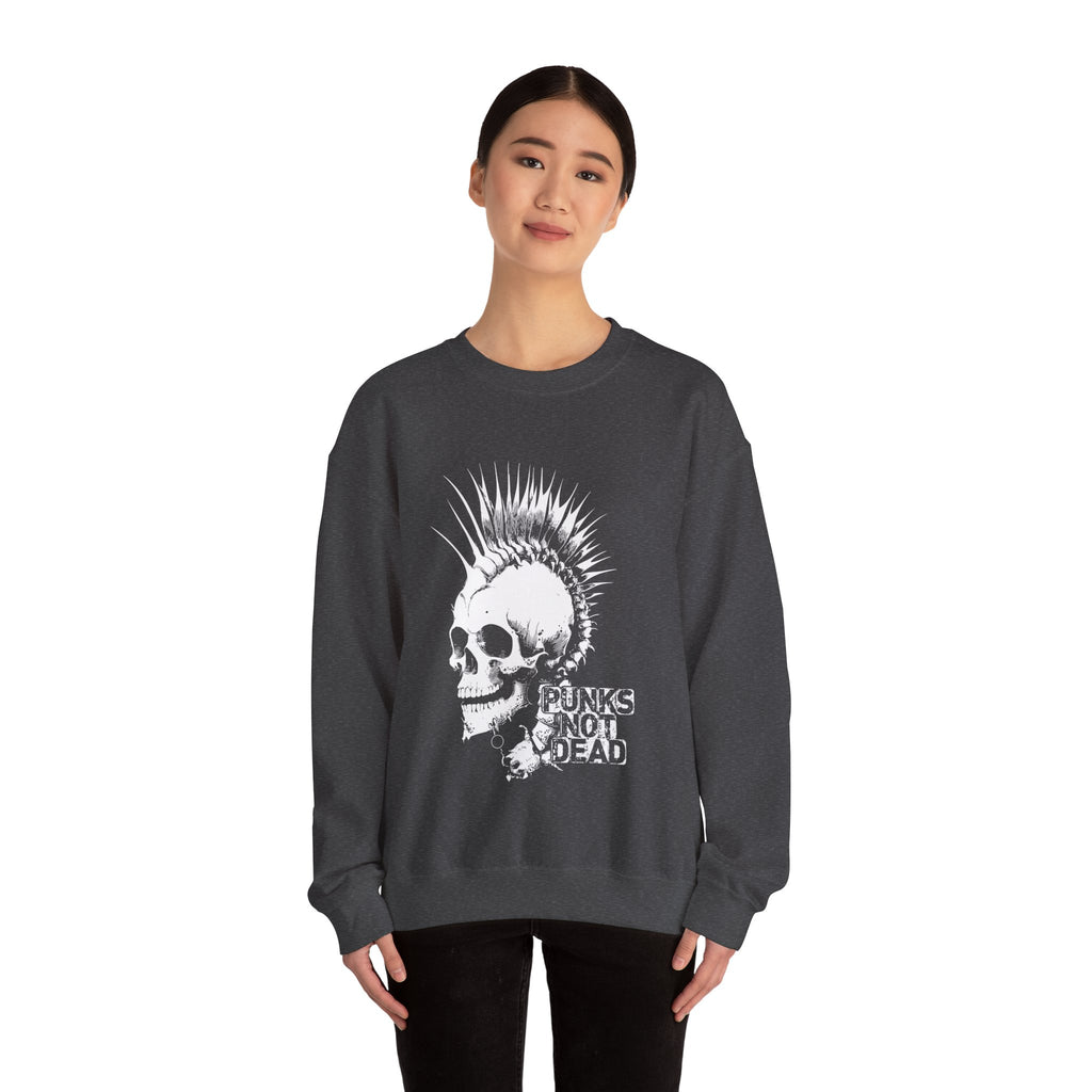 Skull Graphic Sweatshirt, Cozy Casual Unisex Crewneck, Perfect for Goth Lovers, Halloween Gift, Everyday Comfort