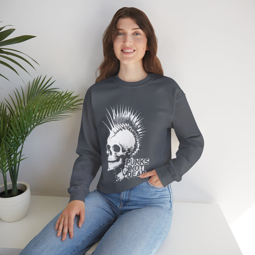Skull Graphic Sweatshirt, Cozy Casual Unisex Crewneck, Perfect for Goth Lovers, Halloween Gift, Everyday Comfort