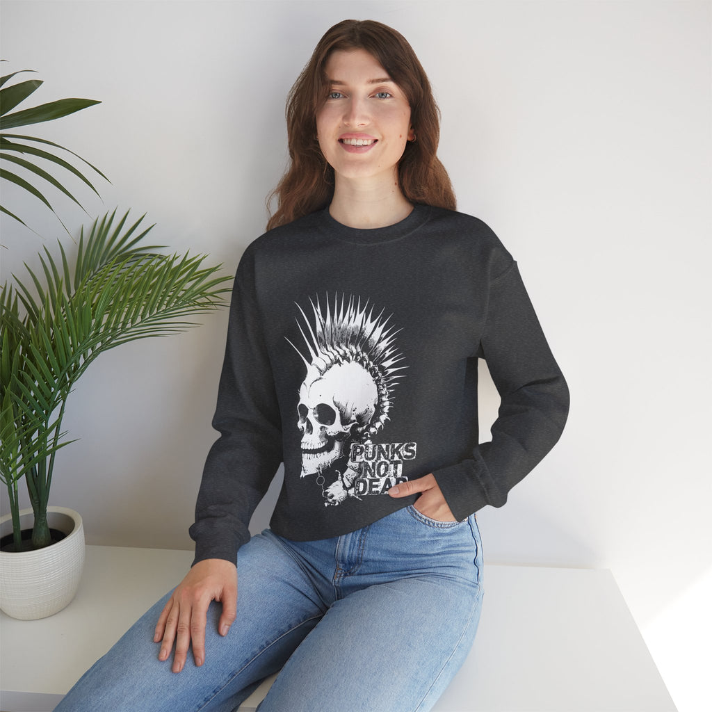 Skull Graphic Sweatshirt, Cozy Casual Unisex Crewneck, Perfect for Goth Lovers, Halloween Gift, Everyday Comfort
