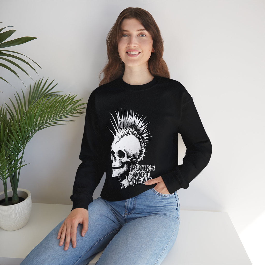 Skull Graphic Sweatshirt, Cozy Casual Unisex Crewneck, Perfect for Goth Lovers, Halloween Gift, Everyday Comfort