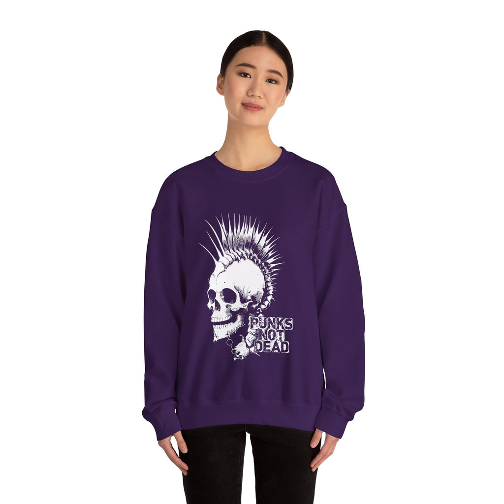 Skull Graphic Sweatshirt, Cozy Casual Unisex Crewneck, Perfect for Goth Lovers, Halloween Gift, Everyday Comfort