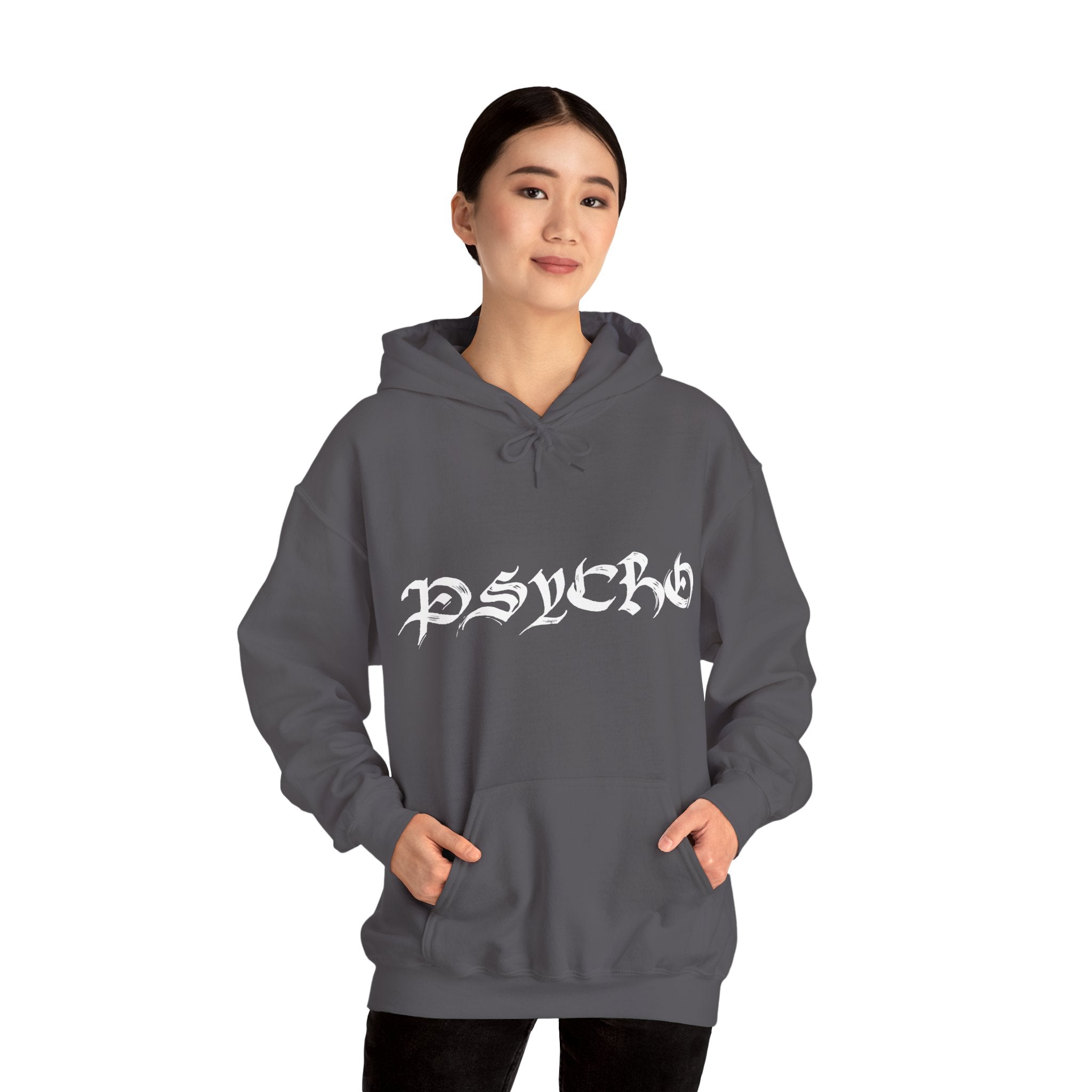 Psycho-Themed Unisex Hoodie, Edgy Streetwear, Urban Fashion, Gift for Music Lovers, Gothic Style