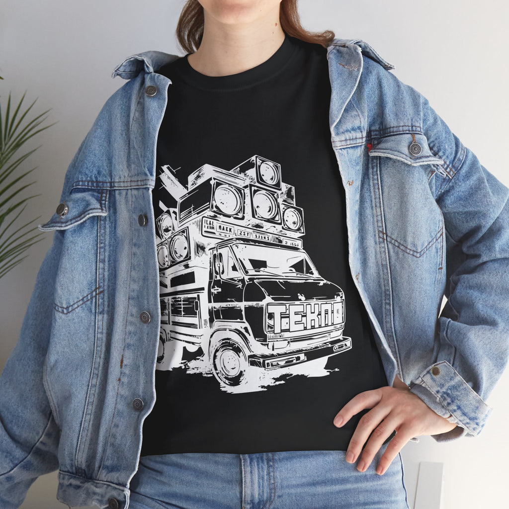 Tekno Truck Unisex Heavy Cotton Tee, Cozy Casual Tee, Everyday Wear, Techno Tee, Festival Tee
