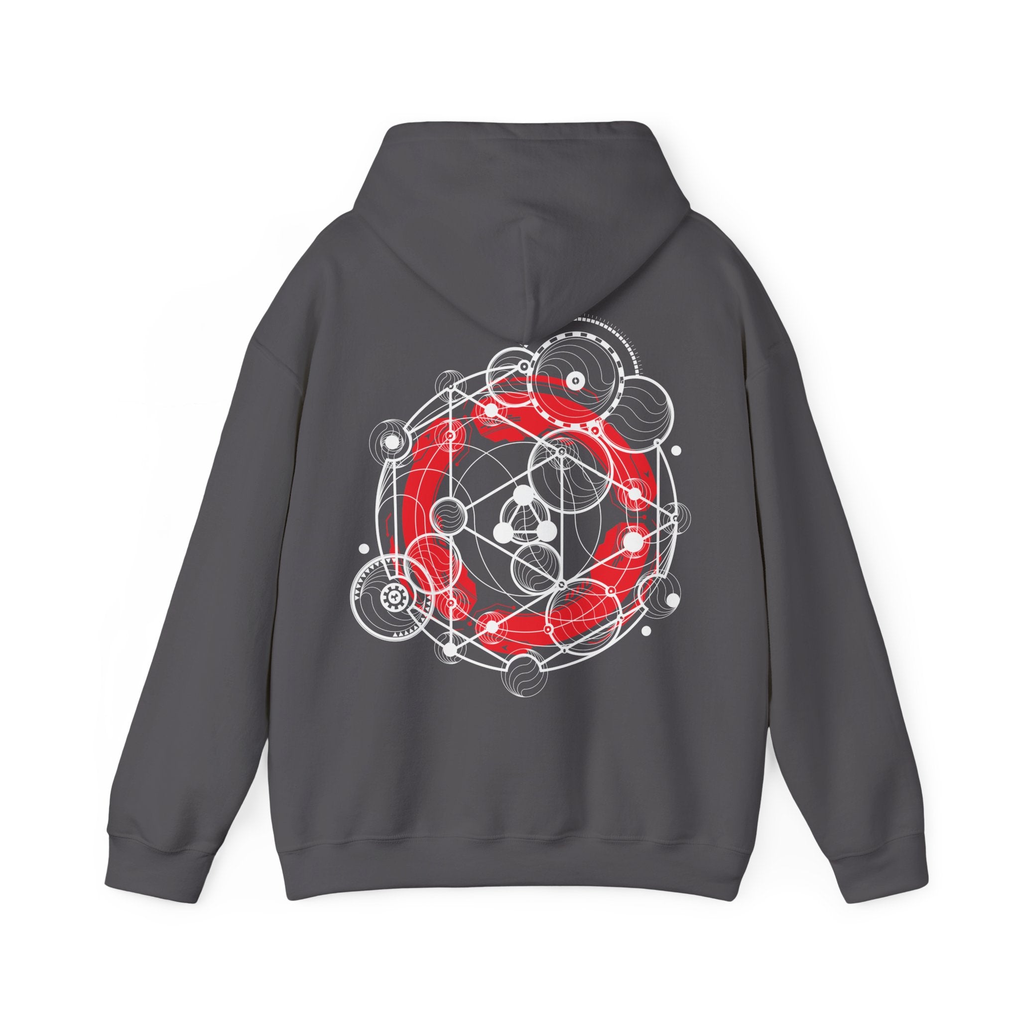 Circle Geometry Cosmic Vibes Unisex Hoodie - Perfect for Casual Wear, Festivals, Graphic Pullover Sweatshirt, Streetwear