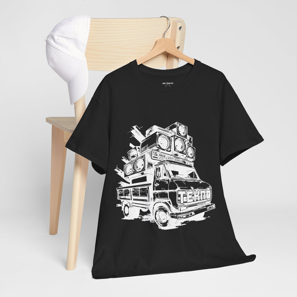 Tekno Truck Unisex Heavy Cotton Tee, Cozy Casual Tee, Everyday Wear, Techno Tee, Festival Tee