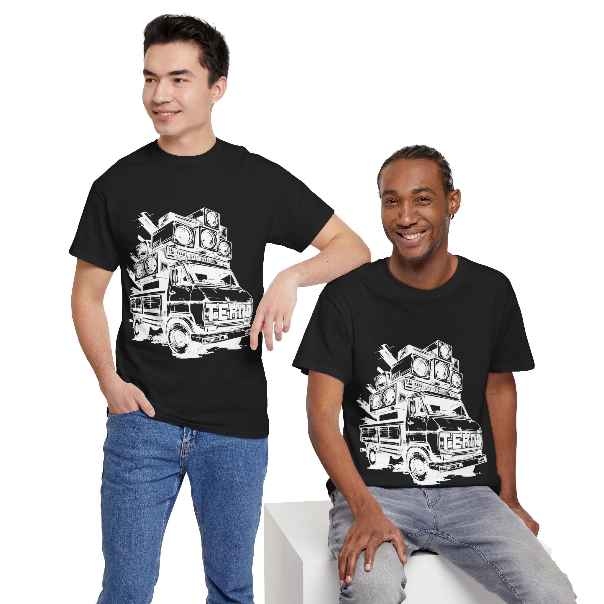 Tekno Truck Unisex Heavy Cotton Tee, Cozy Casual Tee, Everyday Wear, Techno Tee, Festival Tee