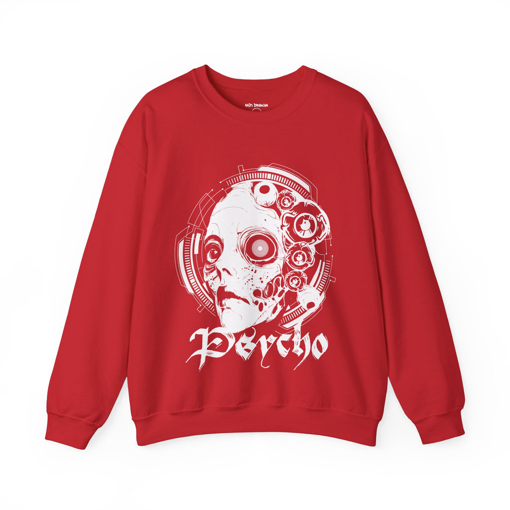 Psycho Tekno Unisex Crewneck Graphic Sweatshirt | Casual Comfort, Gift for Him/Her, Relaxed Wear, Everyday Style, Festival Style