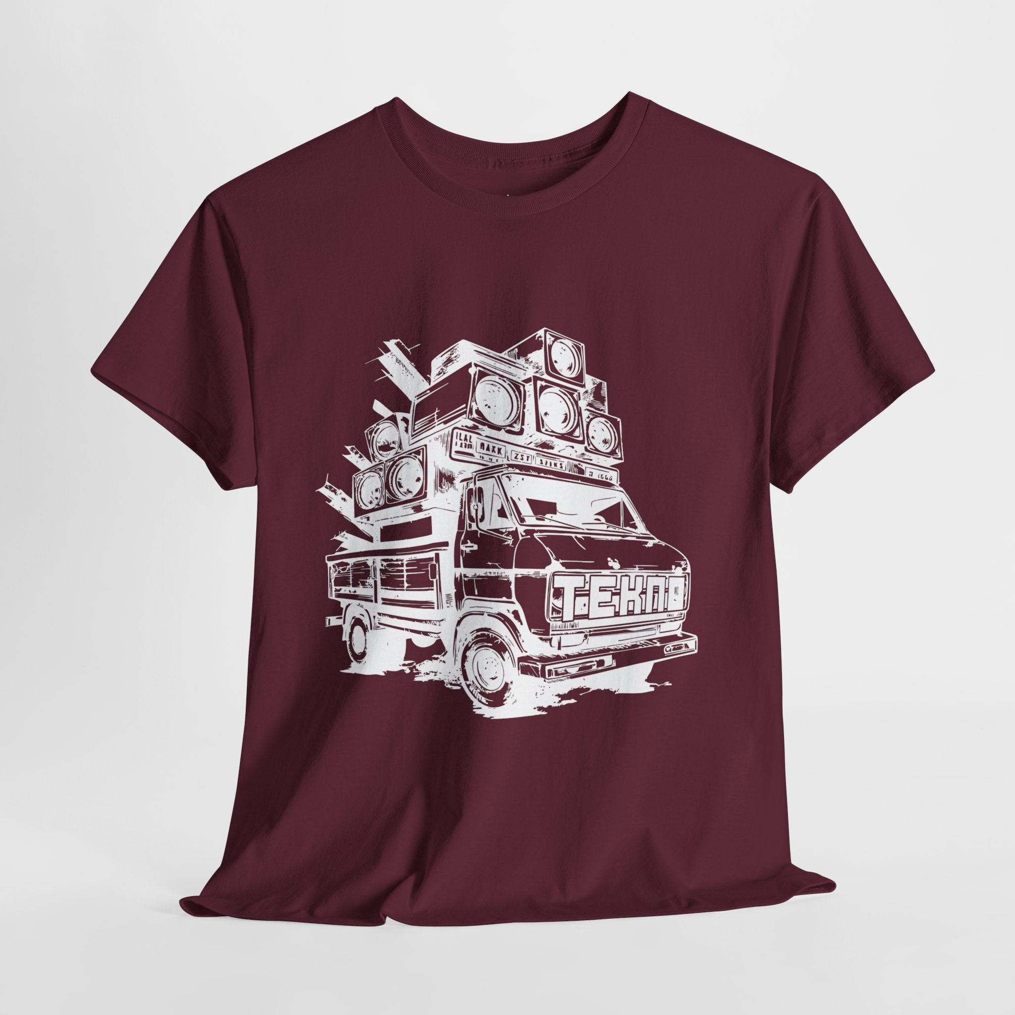 Tekno Truck Unisex Heavy Cotton Tee, Cozy Casual Tee, Everyday Wear, Techno Tee, Festival Tee