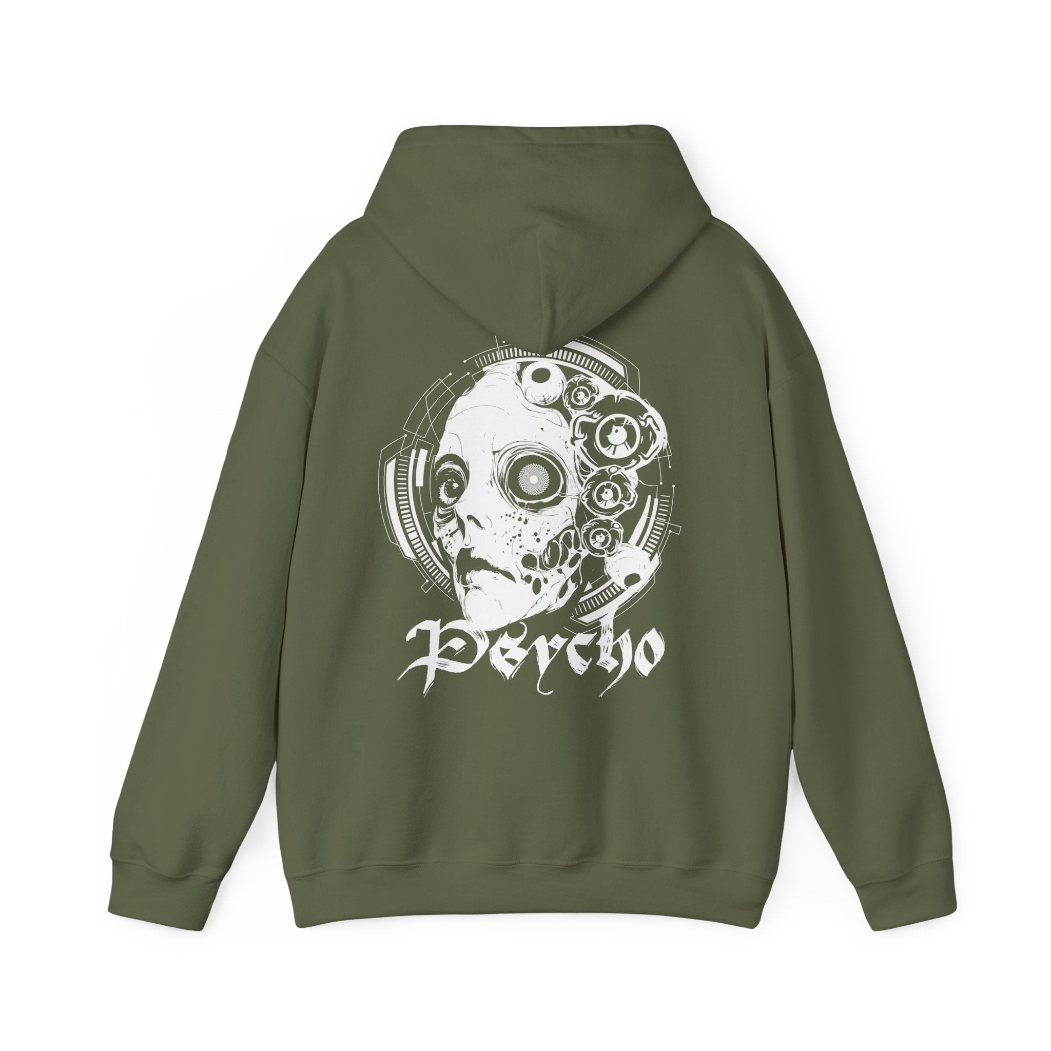 Psycho-Themed Unisex Hoodie, Edgy Streetwear, Urban Fashion, Gift for Music Lovers, Gothic Style