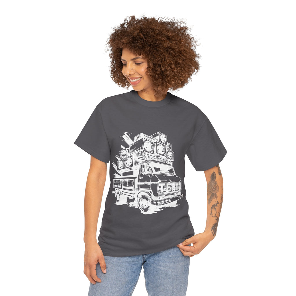 Tekno Truck Unisex Heavy Cotton Tee, Cozy Casual Tee, Everyday Wear, Techno Tee, Festival Tee