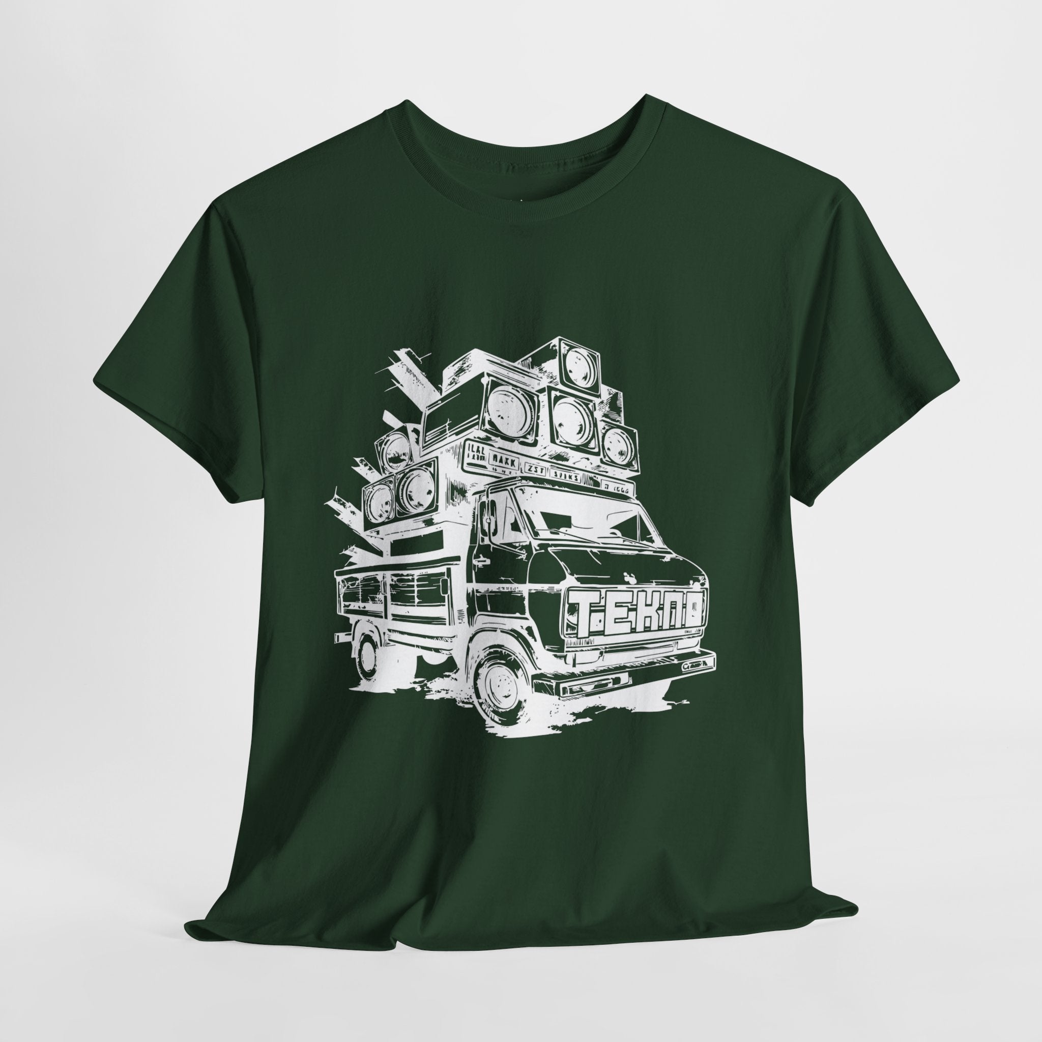 Tekno Truck Unisex Heavy Cotton Tee, Cozy Casual Tee, Everyday Wear, Techno Tee, Festival Tee