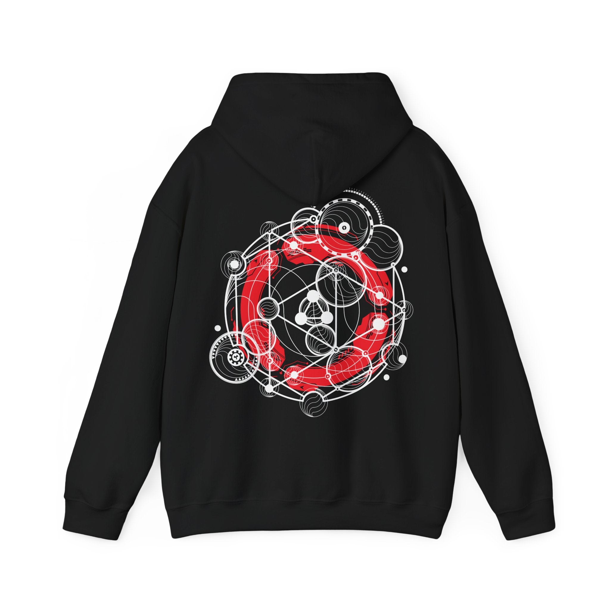 Circle Geometry Cosmic Vibes Unisex Hoodie - Perfect for Casual Wear, Festivals, Graphic Pullover Sweatshirt, Streetwear