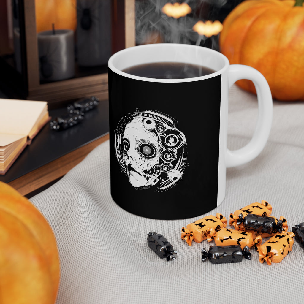 Cyberpunk Ceramic Coffee Cups, Unique Gifts for Sci-Fi Lovers, 11oz or 15oz, Artful Mugs, Home Decor, Show Your Style