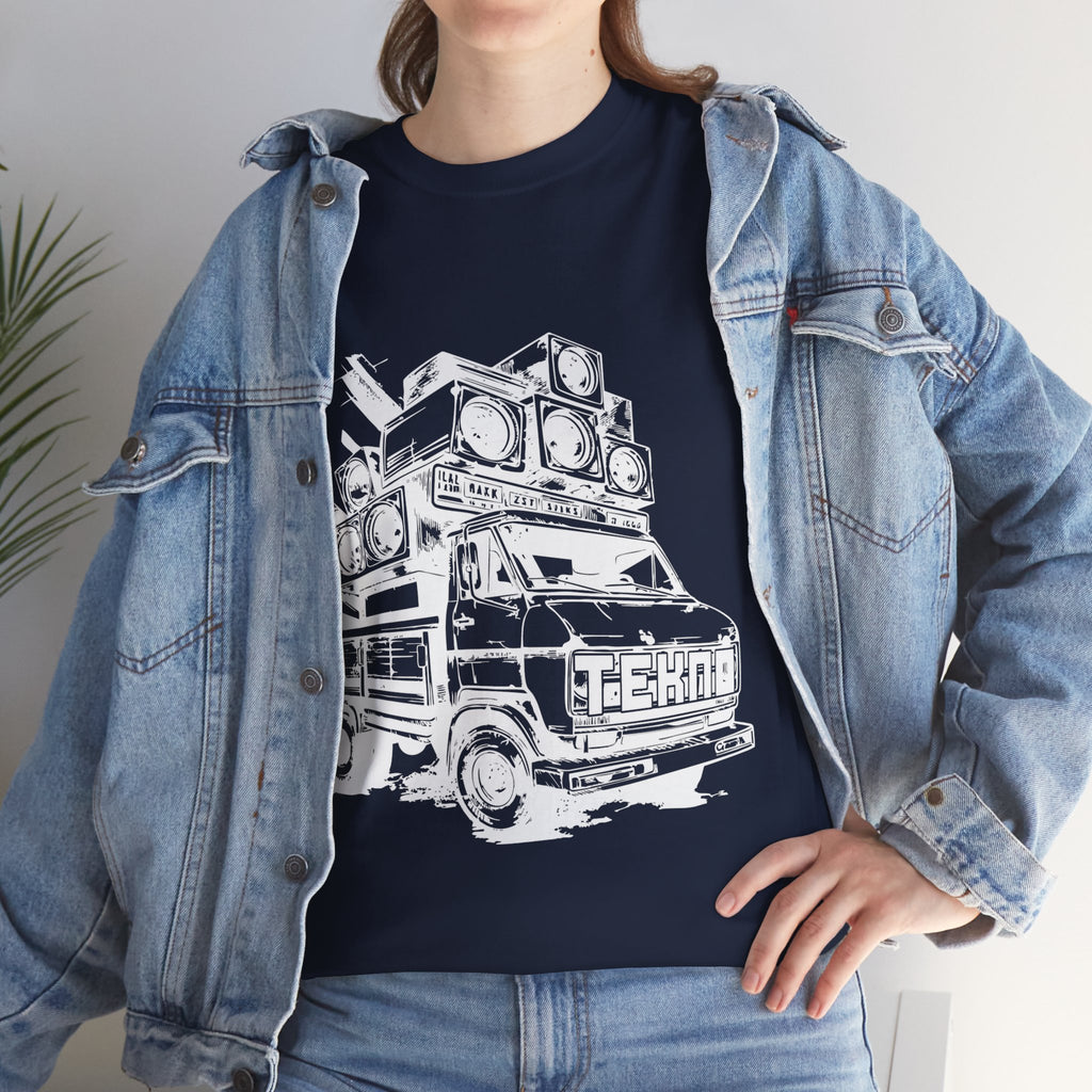 Tekno Truck Unisex Heavy Cotton Tee, Cozy Casual Tee, Everyday Wear, Techno Tee, Festival Tee
