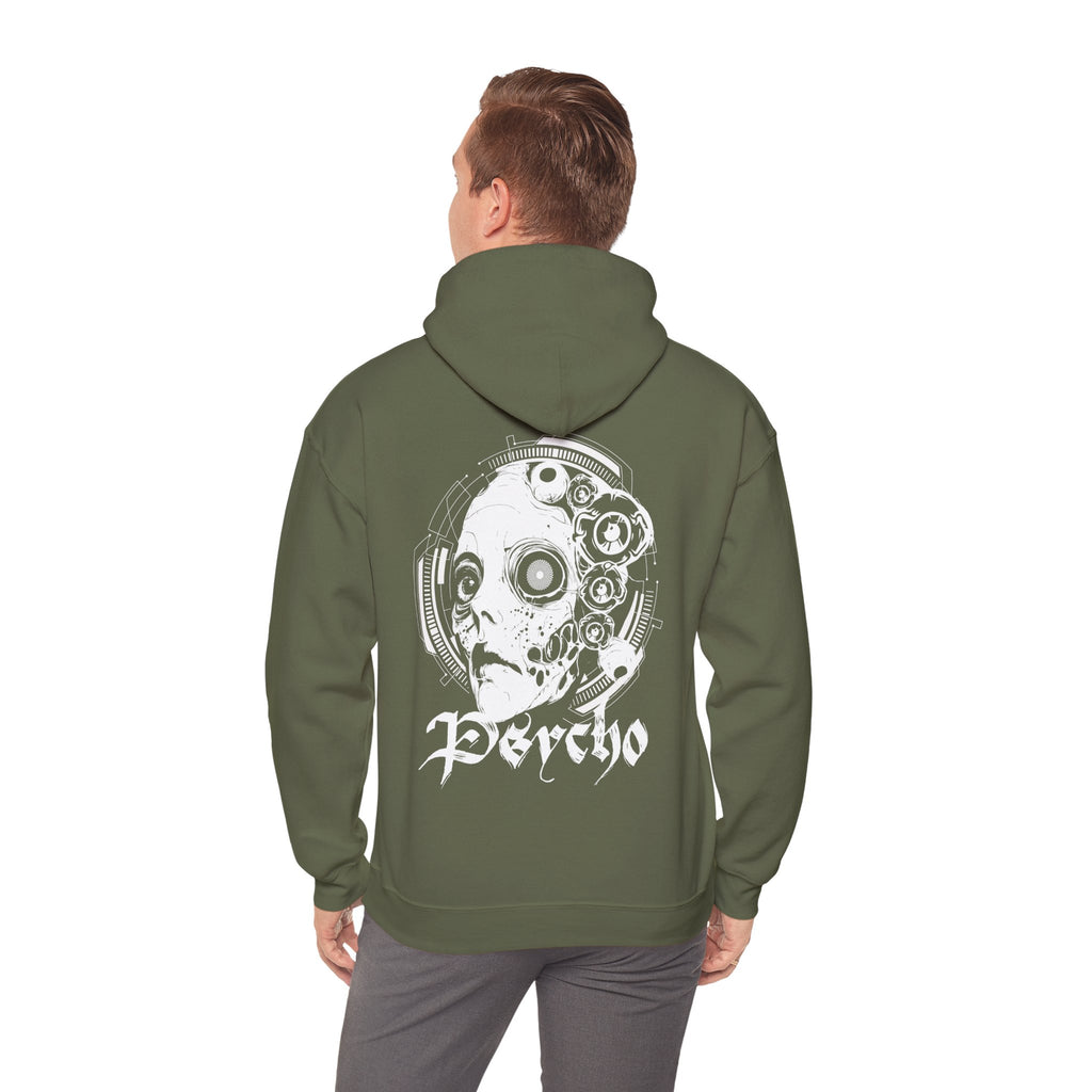 Psycho-Themed Unisex Hoodie, Edgy Streetwear, Urban Fashion, Gift for Music Lovers, Gothic Style