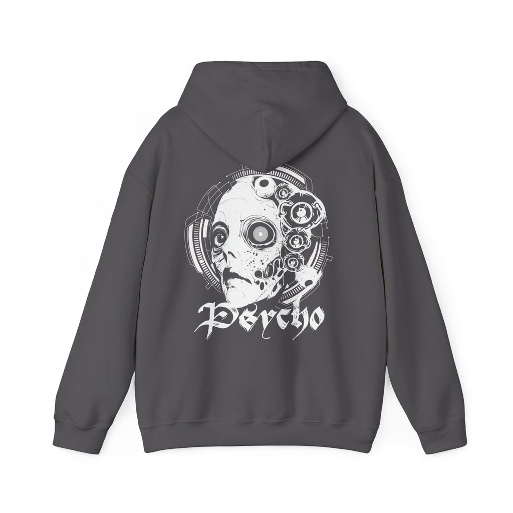 Psycho-Themed Unisex Hoodie, Edgy Streetwear, Urban Fashion, Gift for Music Lovers, Gothic Style