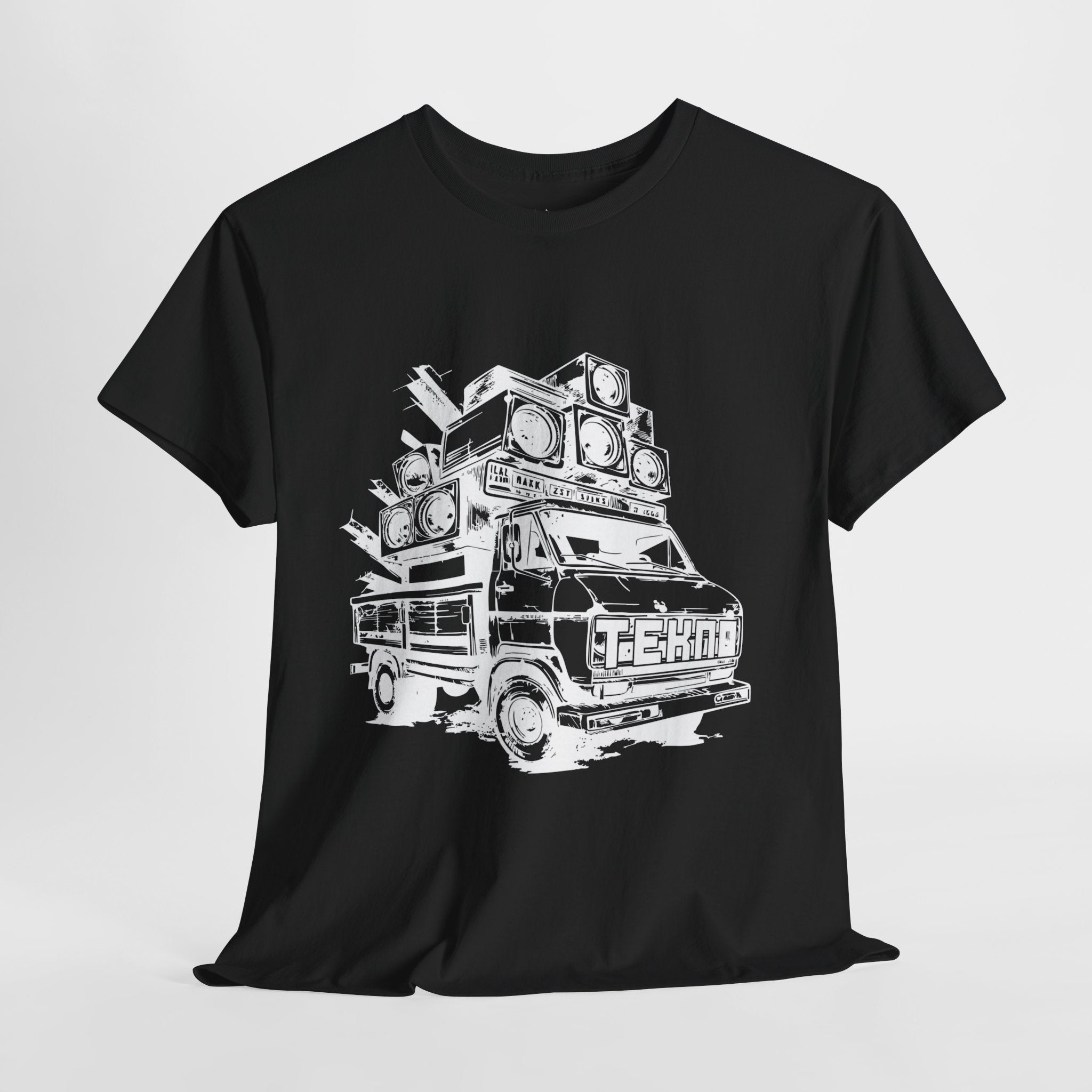 Tekno Truck Unisex Heavy Cotton Tee, Cozy Casual Tee, Everyday Wear, Techno Tee, Festival Tee