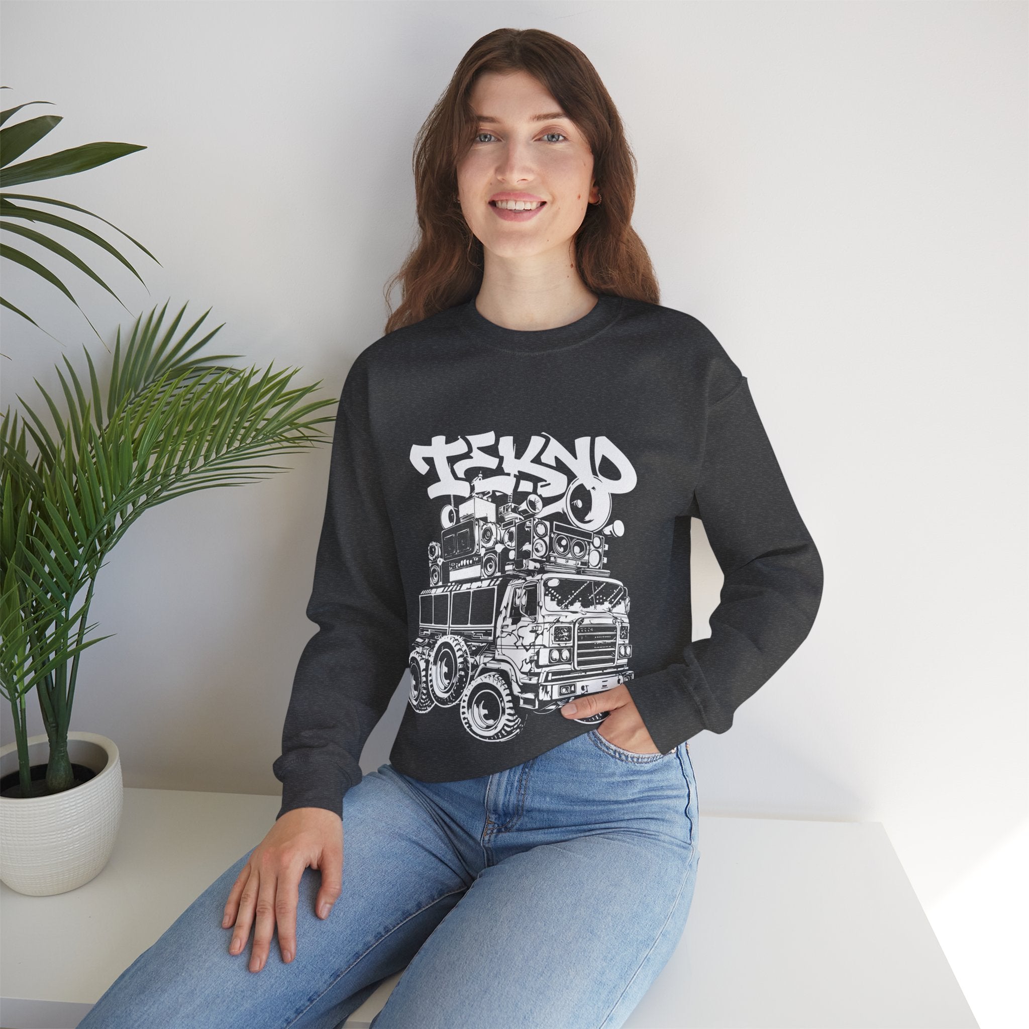 Urban Tekno Street Art Sweatshirt, Unisex Streetwear, Techno, Music Festival Apparel, Graffiti Style Fashion