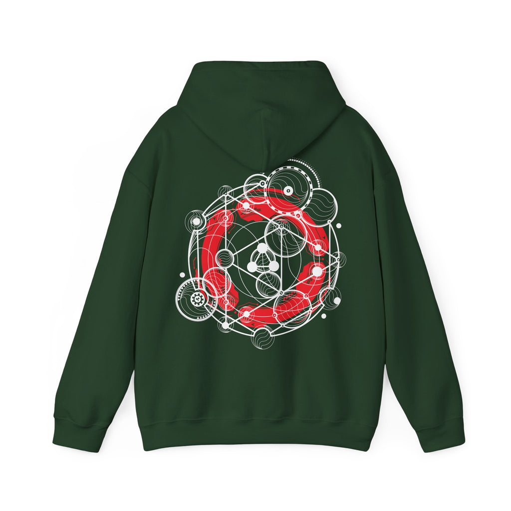Circle Geometry Cosmic Vibes Unisex Hoodie - Perfect for Casual Wear, Festivals, Graphic Pullover Sweatshirt, Streetwear