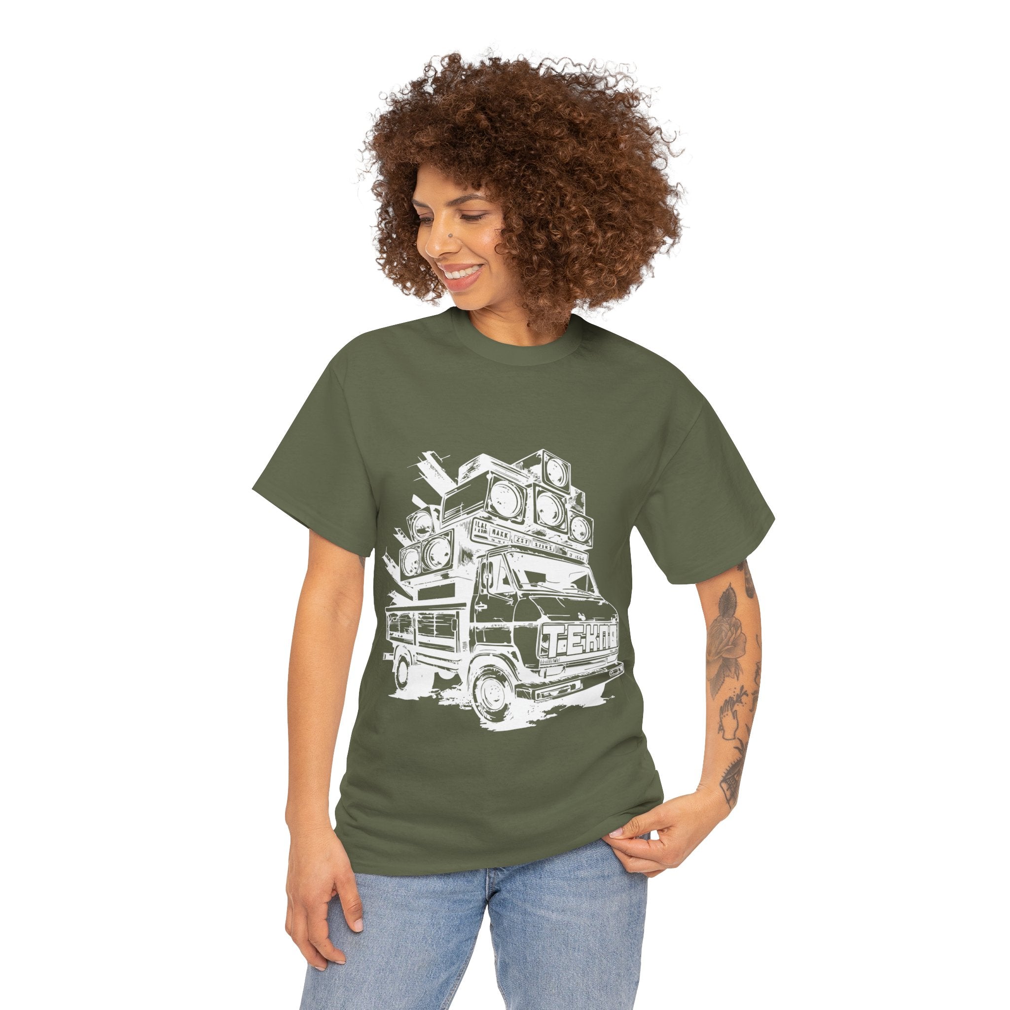 Tekno Truck Unisex Heavy Cotton Tee, Cozy Casual Tee, Everyday Wear, Techno Tee, Festival Tee