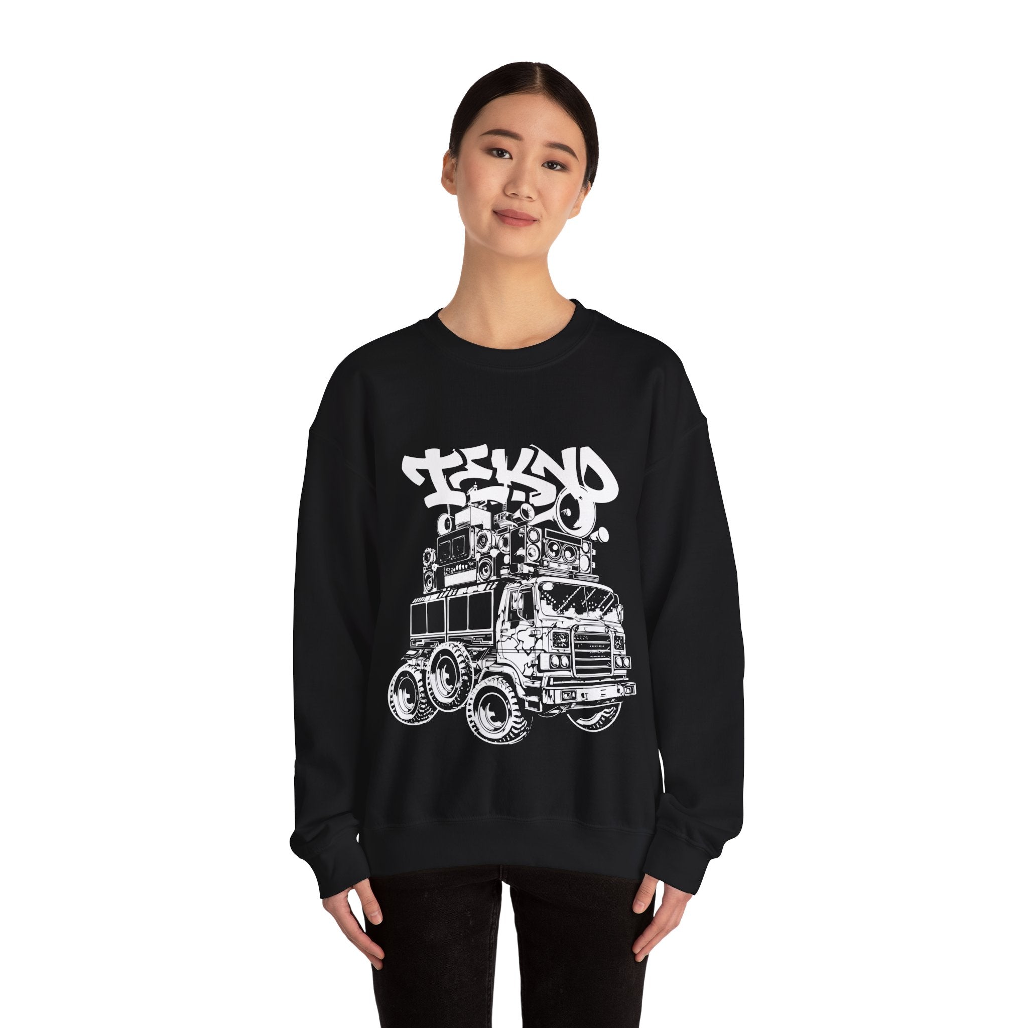 Urban Tekno Street Art Sweatshirt, Unisex Streetwear, Techno, Music Festival Apparel, Graffiti Style Fashion