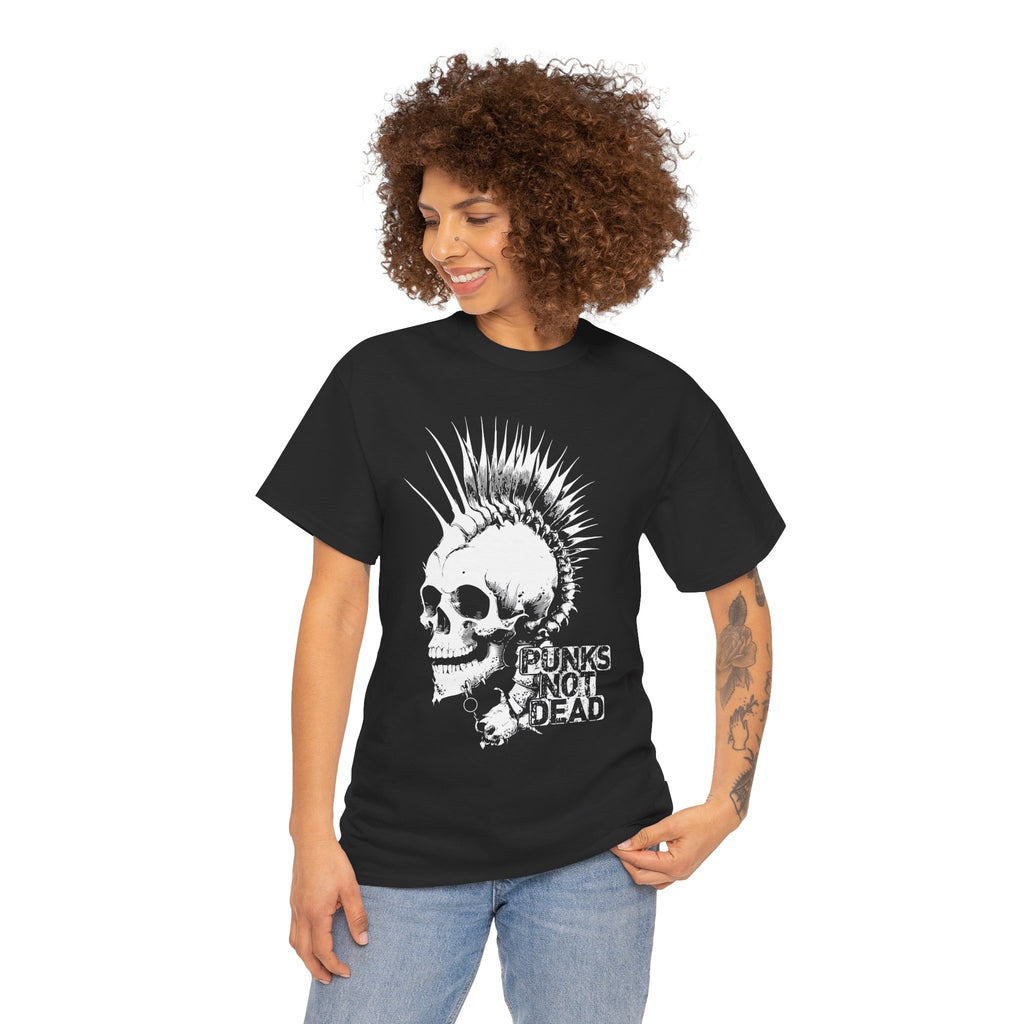 Punk Rock Skull Tee - Unisex Heavy Cotton Shirt, Edgy Graphic Tee, Music Festival Shirt, Alternative Fashion, Gift for Punk Lovers