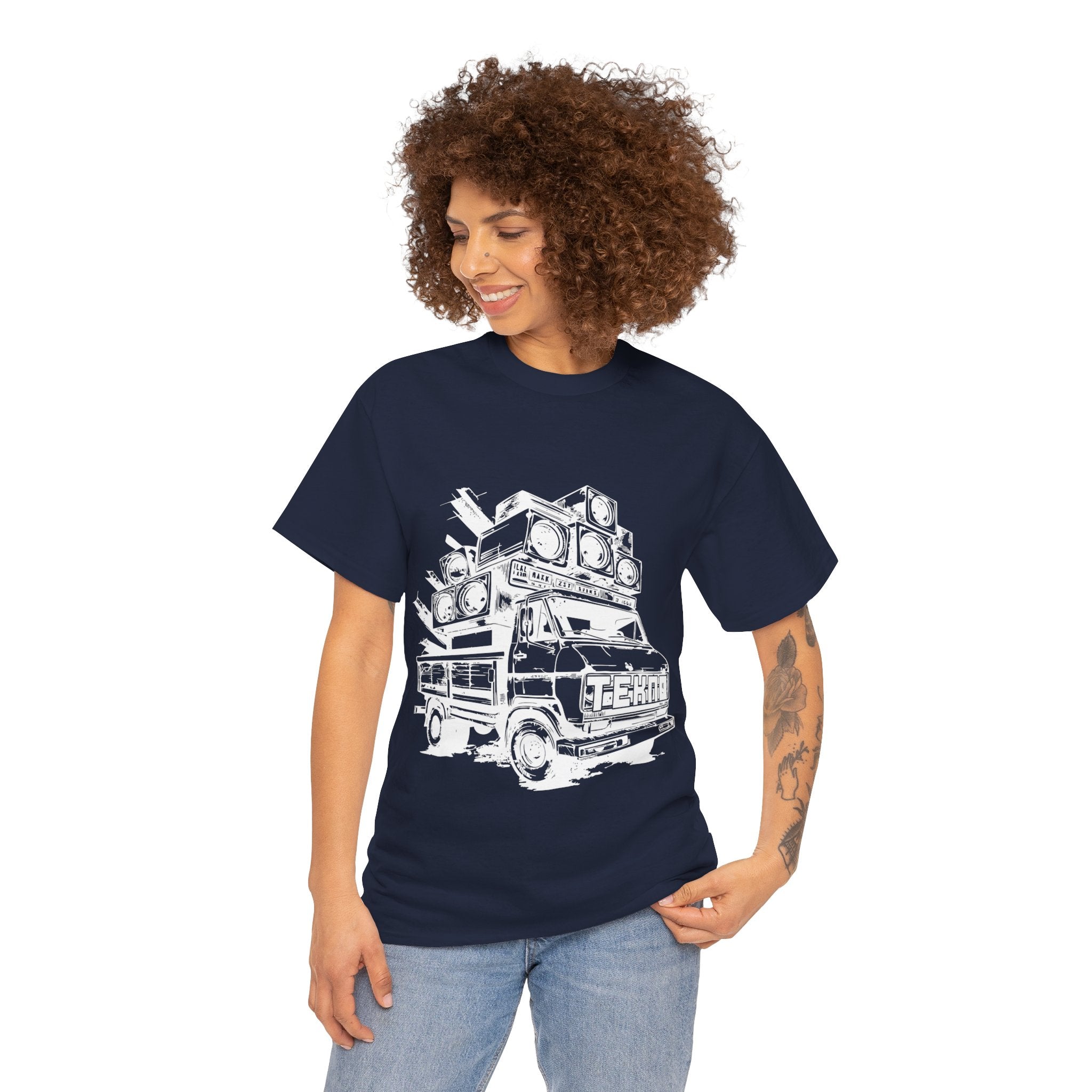 Tekno Truck Unisex Heavy Cotton Tee, Cozy Casual Tee, Everyday Wear, Techno Tee, Festival Tee