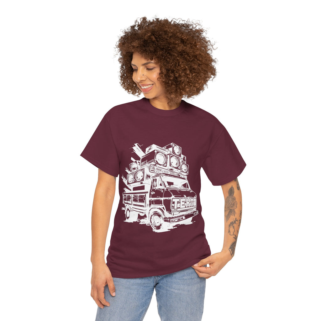 Tekno Truck Unisex Heavy Cotton Tee, Cozy Casual Tee, Everyday Wear, Techno Tee, Festival Tee