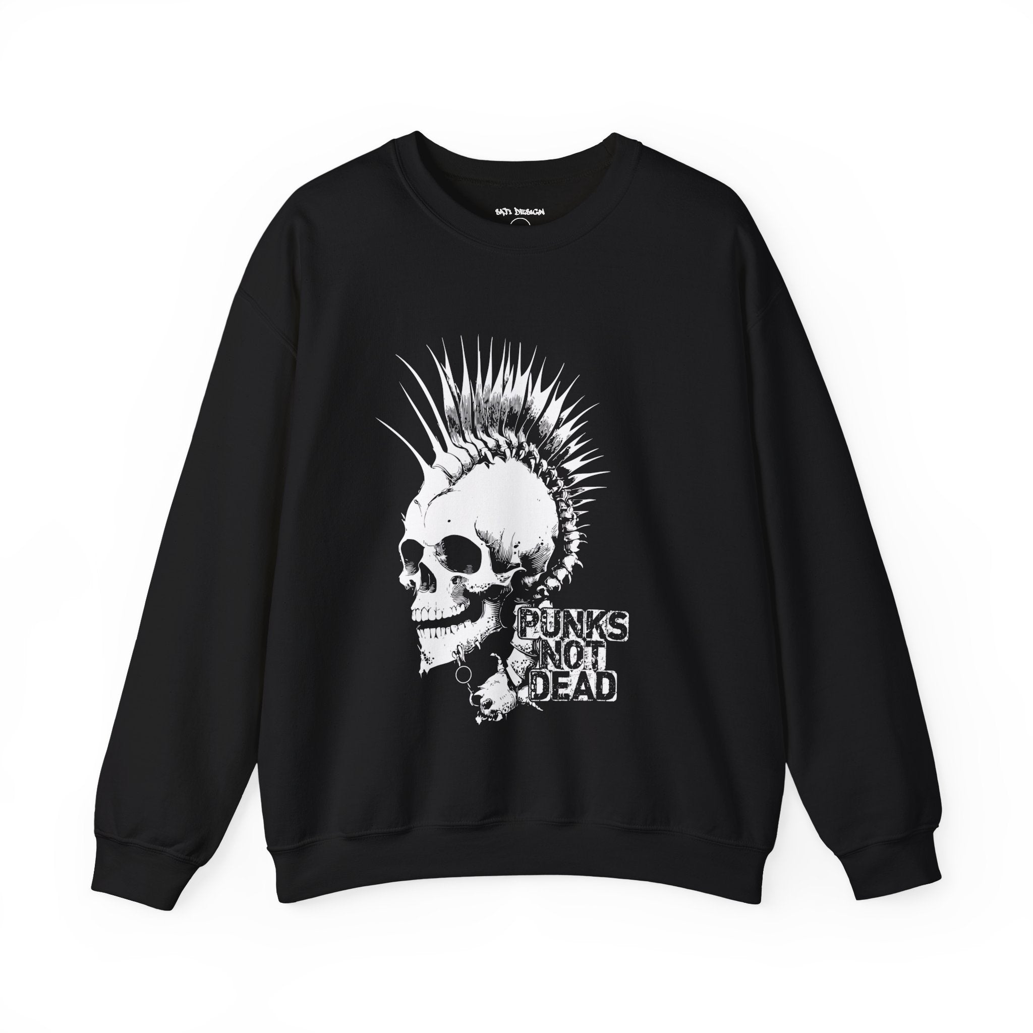 Skull Graphic Sweatshirt, Cozy Casual Unisex Crewneck, Perfect for Goth Lovers, Halloween Gift, Everyday Comfort