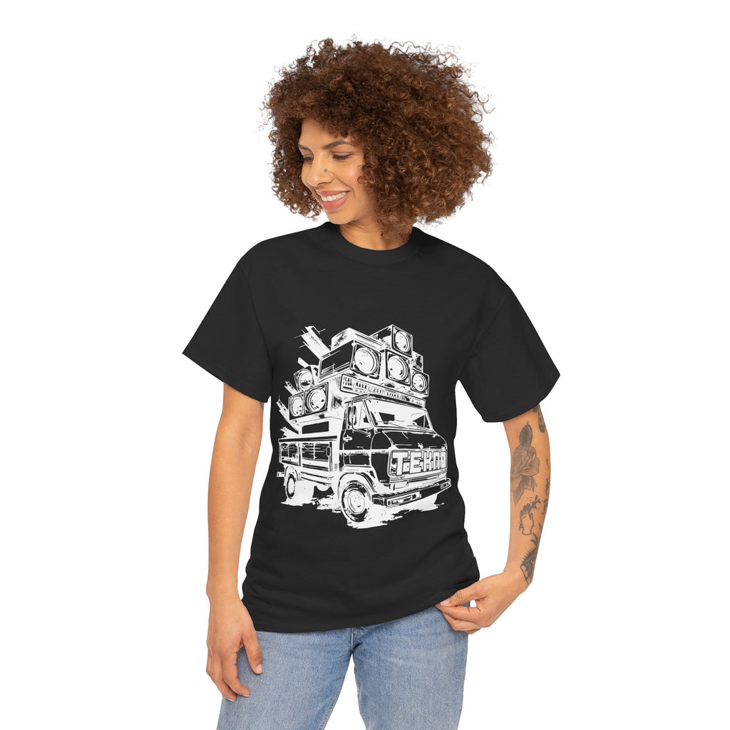 Tekno Truck Unisex Heavy Cotton Tee, Cozy Casual Tee, Everyday Wear, Techno Tee, Festival Tee