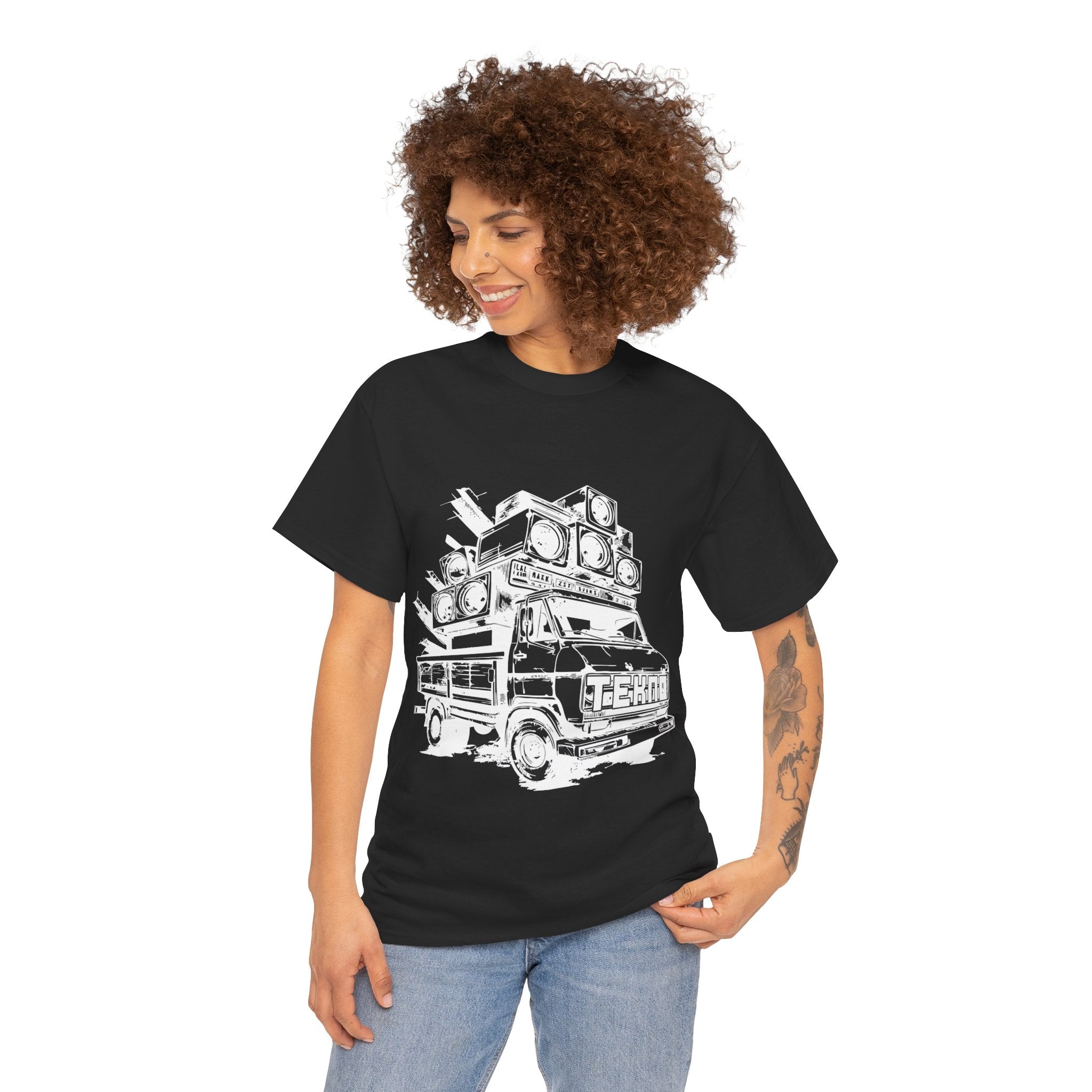 Tekno Truck Unisex Heavy Cotton Tee, Cozy Casual Tee, Everyday Wear, Techno Tee, Festival Tee