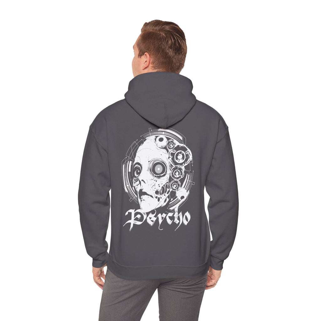 Psycho-Themed Unisex Hoodie, Edgy Streetwear, Urban Fashion, Gift for Music Lovers, Gothic Style