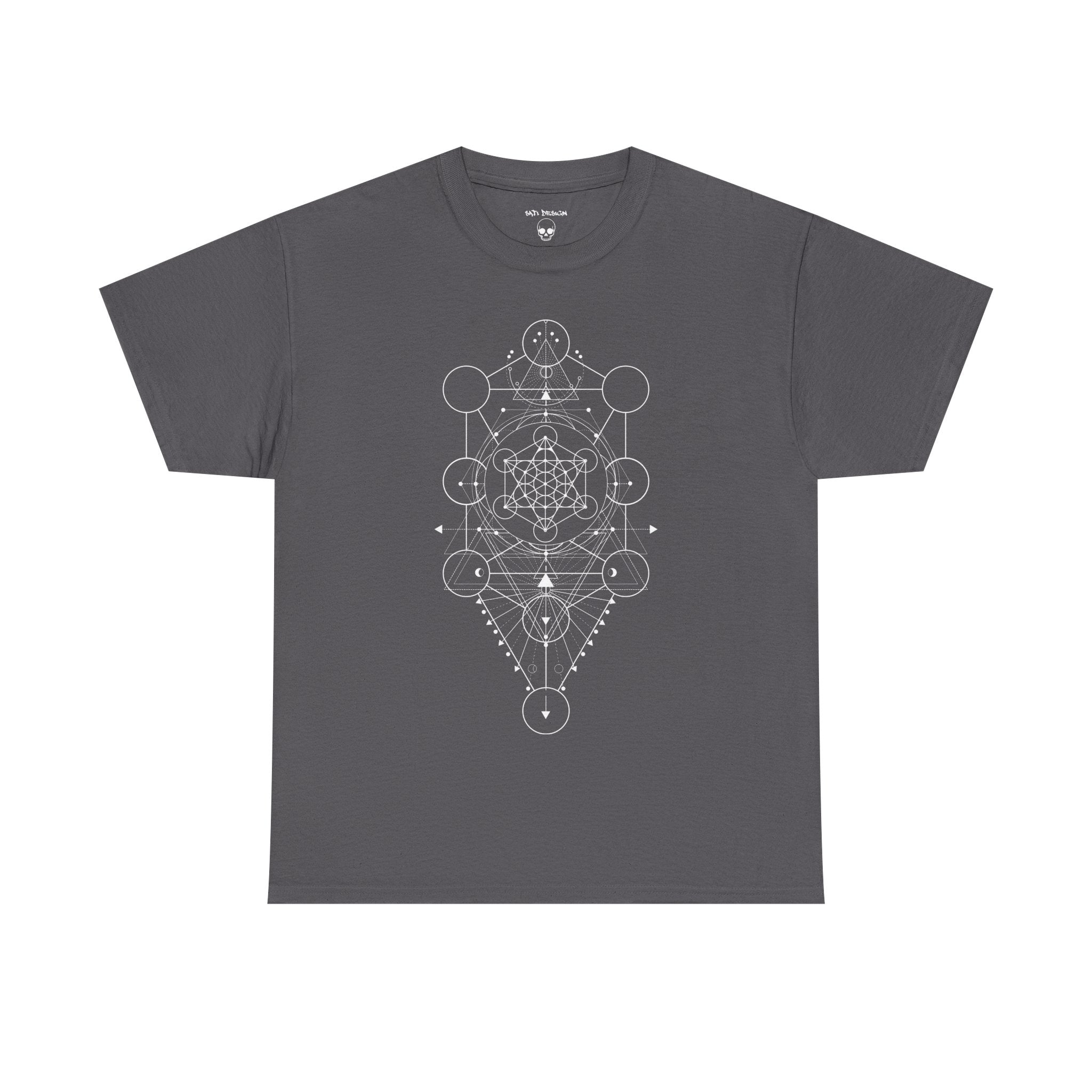 Sacred Geometry, Edgy Graphic Shirt, Unisex Heavy Cotton Tee, Dark Aesthetic Apparel, Alternative Fashion, Perfect for Casual Wear
