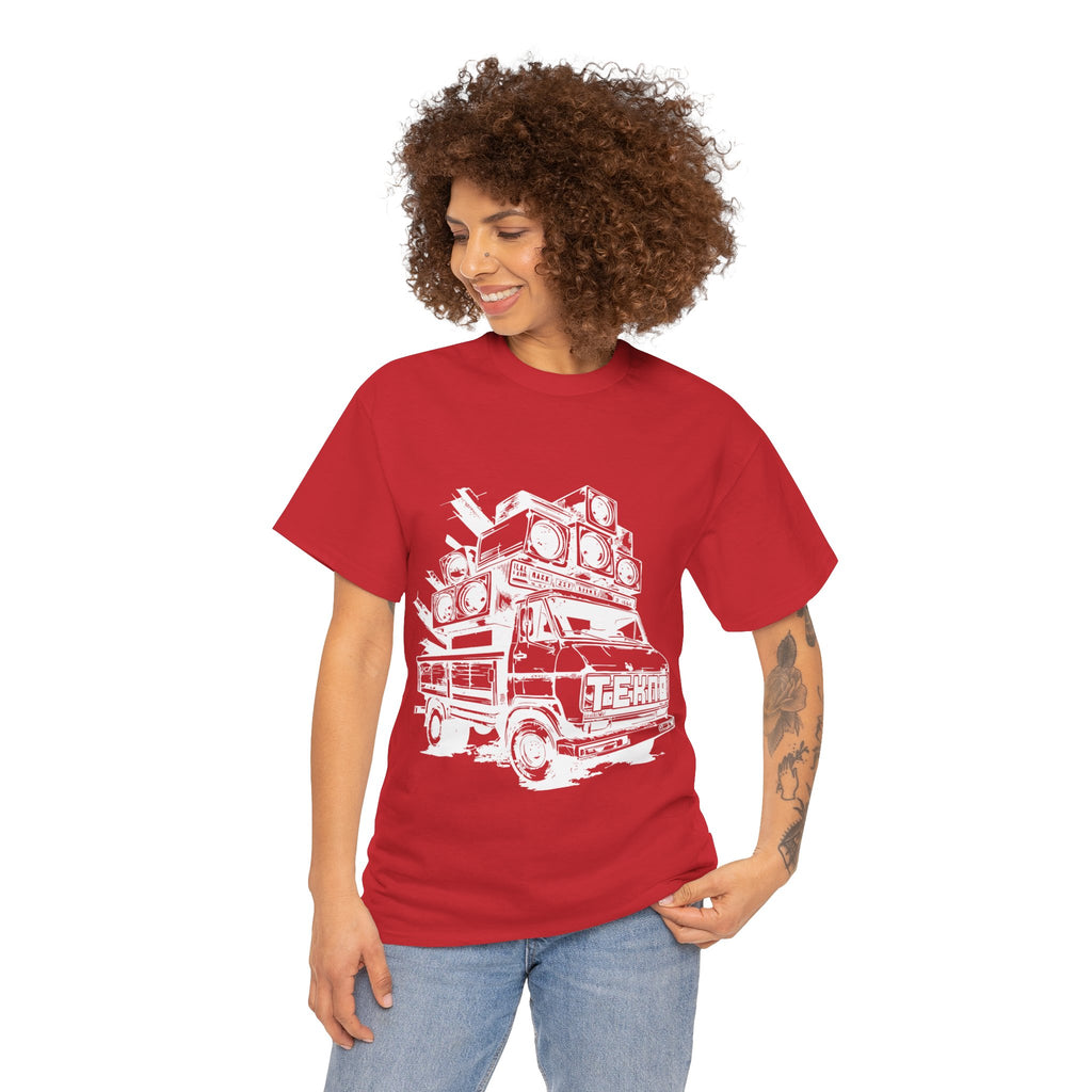 Tekno Truck Unisex Heavy Cotton Tee, Cozy Casual Tee, Everyday Wear, Techno Tee, Festival Tee