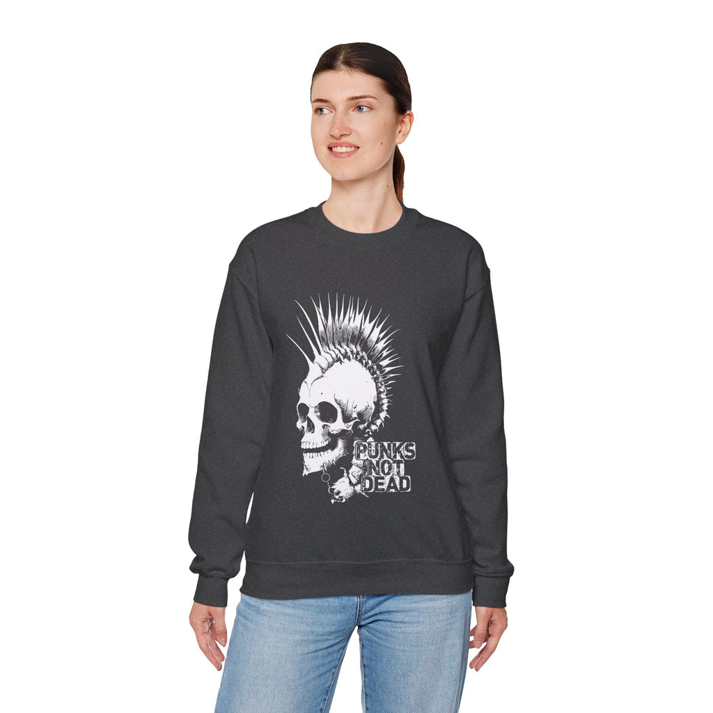 Skull Graphic Sweatshirt, Cozy Casual Unisex Crewneck, Perfect for Goth Lovers, Halloween Gift, Everyday Comfort
