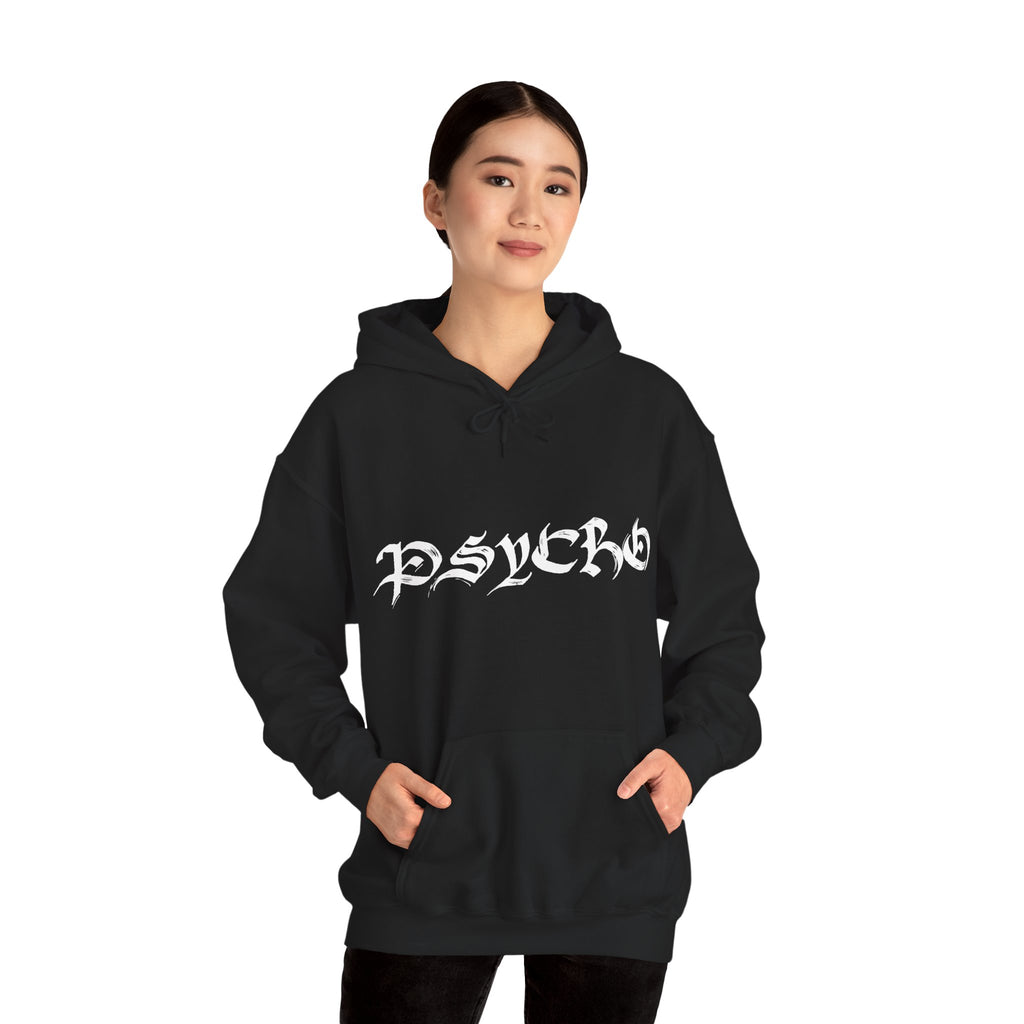 Psycho-Themed Unisex Hoodie, Edgy Streetwear, Urban Fashion, Gift for Music Lovers, Gothic Style