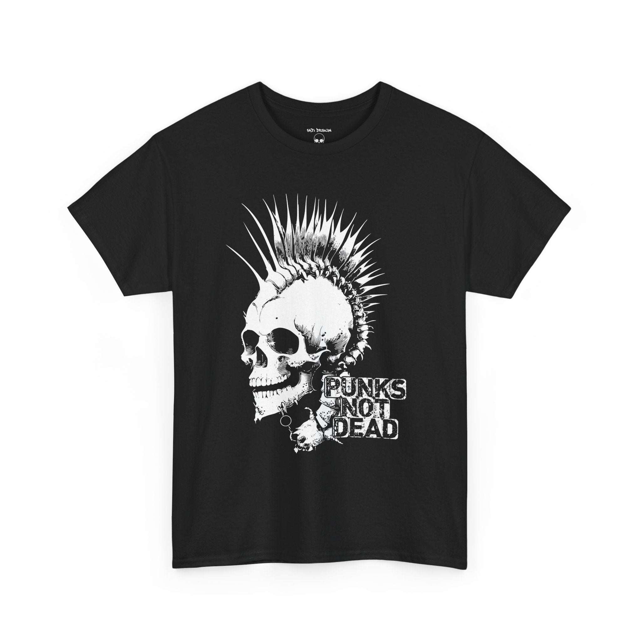 Punk Rock Skull Tee - Unisex Heavy Cotton Shirt, Edgy Graphic Tee, Music Festival Shirt, Alternative Fashion, Gift for Punk Lovers