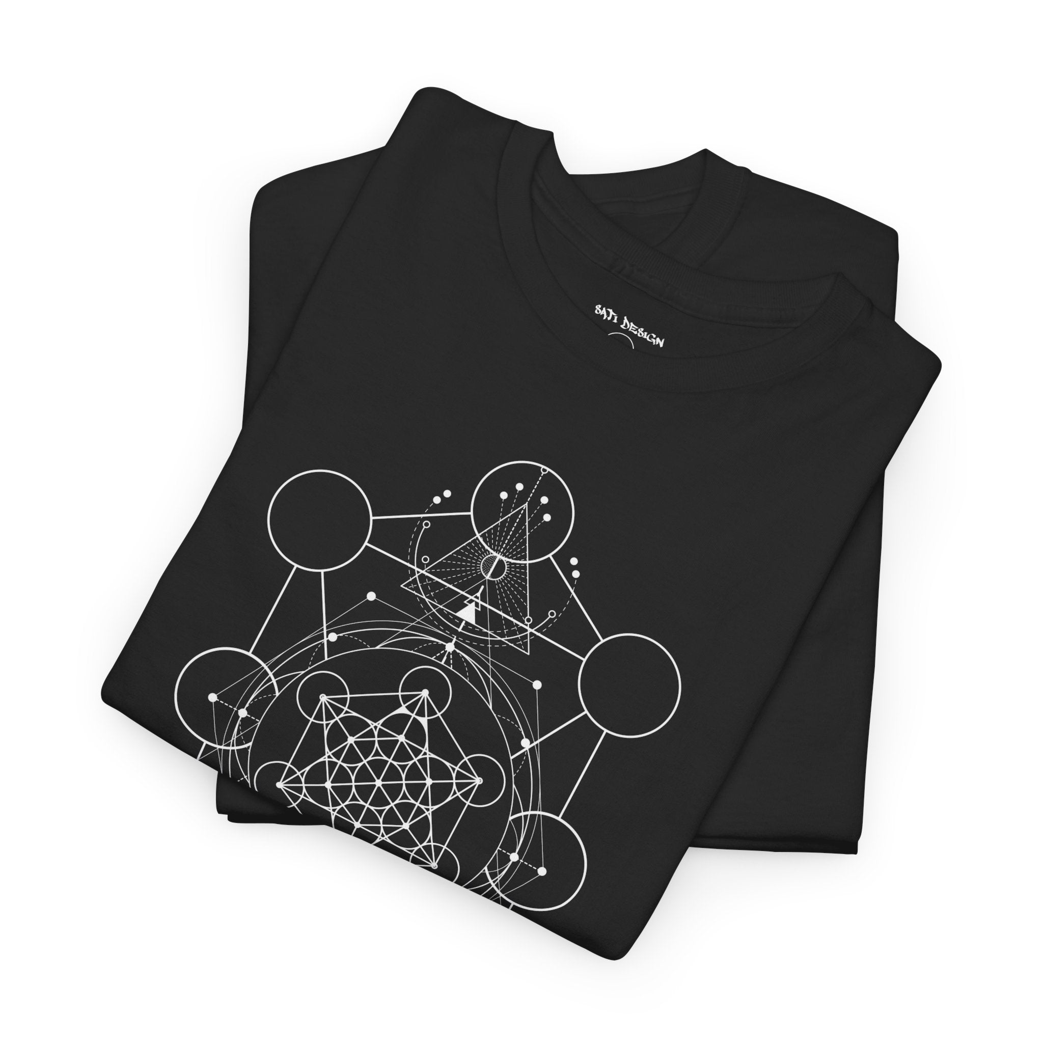 Sacred Geometry, Edgy Graphic Shirt, Unisex Heavy Cotton Tee, Dark Aesthetic Apparel, Alternative Fashion, Perfect for Casual Wear