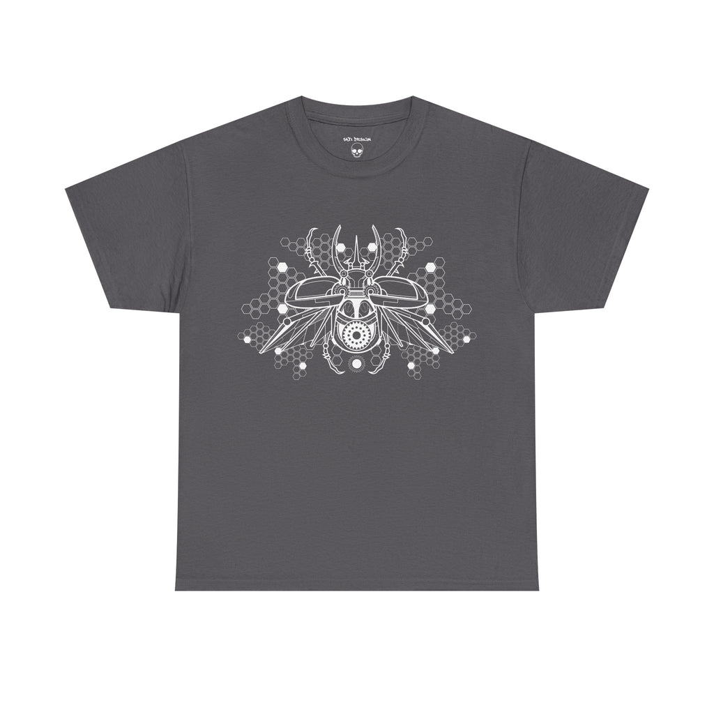 Cyber Insect Tee, Edgy Graphic Shirt, Unisex Heavy Cotton Tee, Dark Aesthetic Apparel, Alternative Fashion, Perfect for Casual Wear