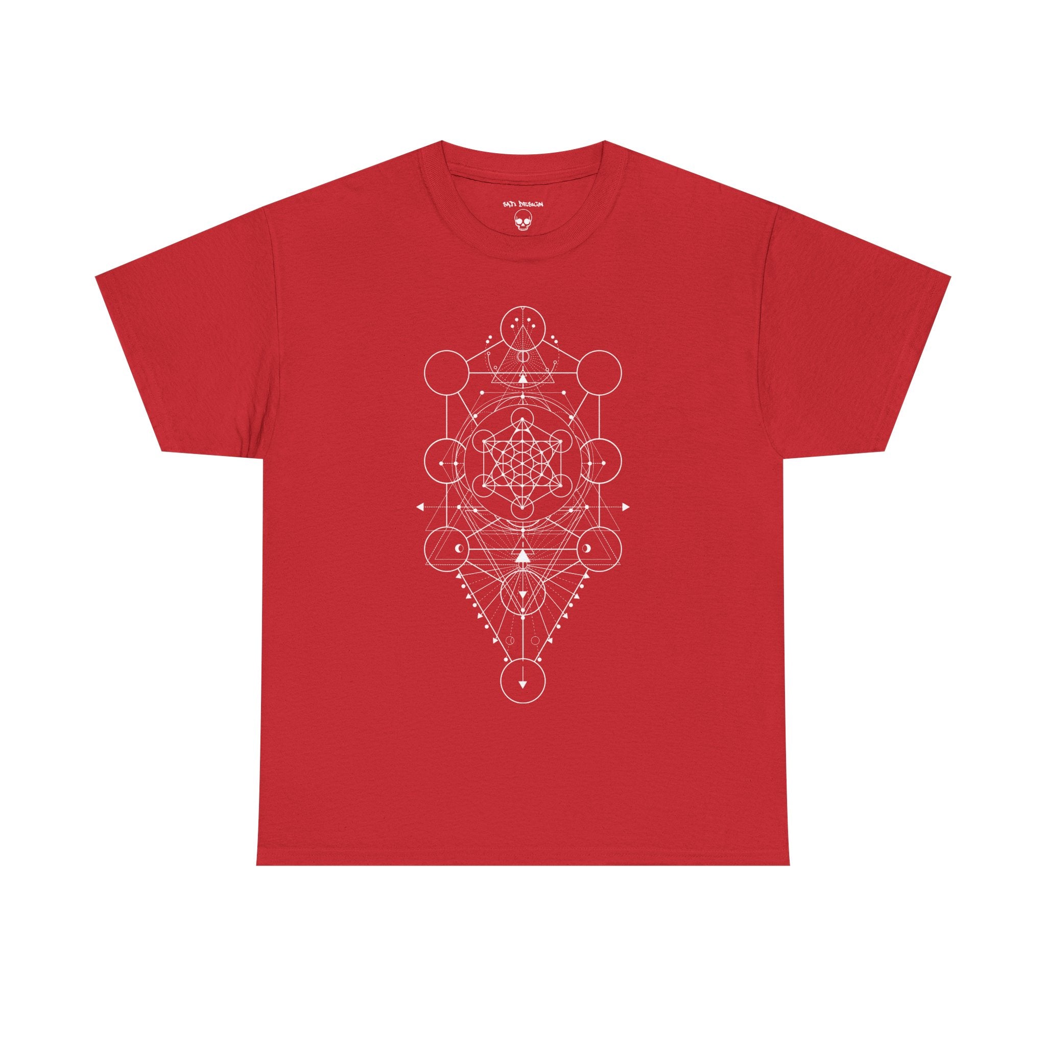 Sacred Geometry, Edgy Graphic Shirt, Unisex Heavy Cotton Tee, Dark Aesthetic Apparel, Alternative Fashion, Perfect for Casual Wear