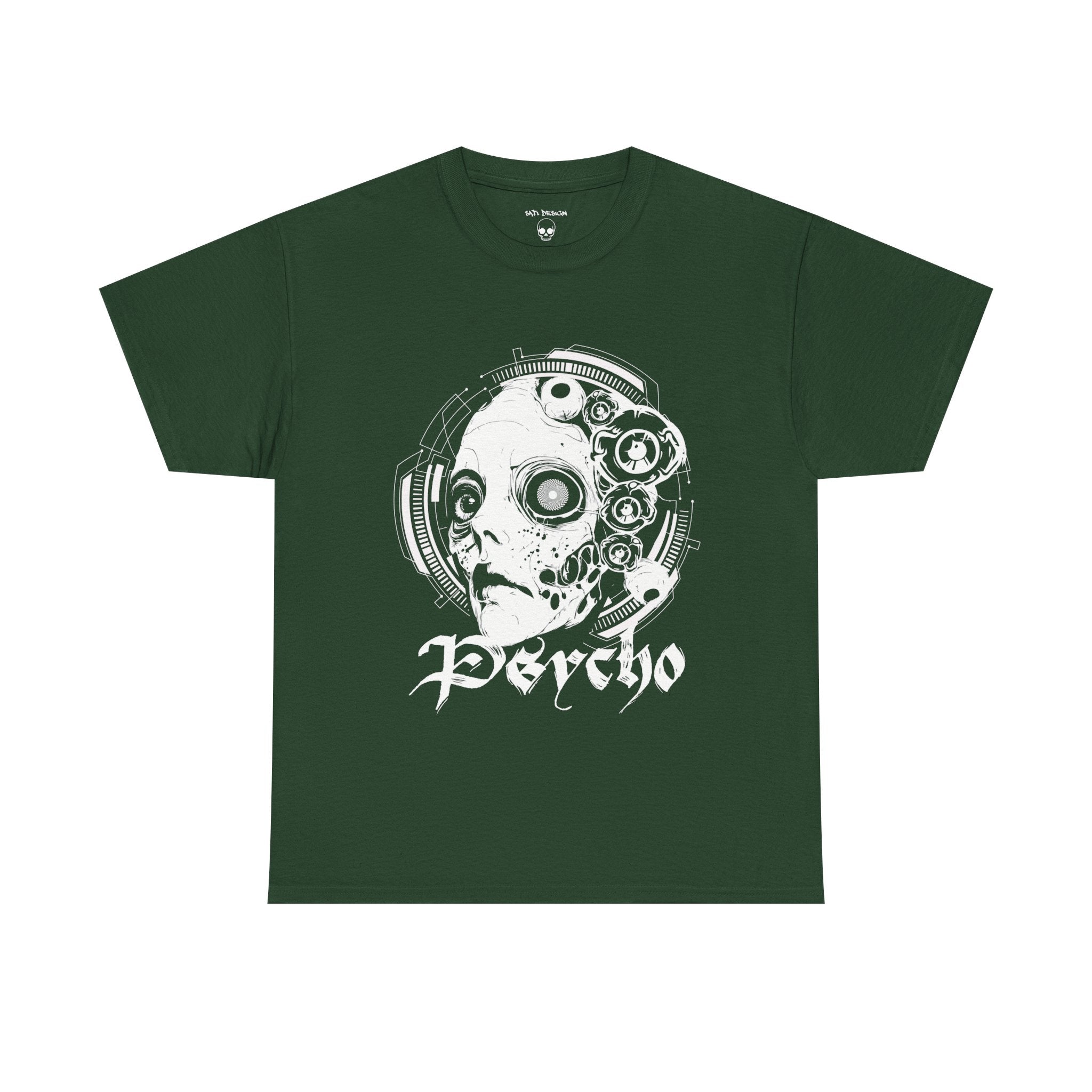 Creepy Cyberpunk Tee, Edgy Graphic Shirt, Unisex Heavy Cotton Tee, Dark Aesthetic Apparel, Alternative Fashion, Perfect for Casual Wear