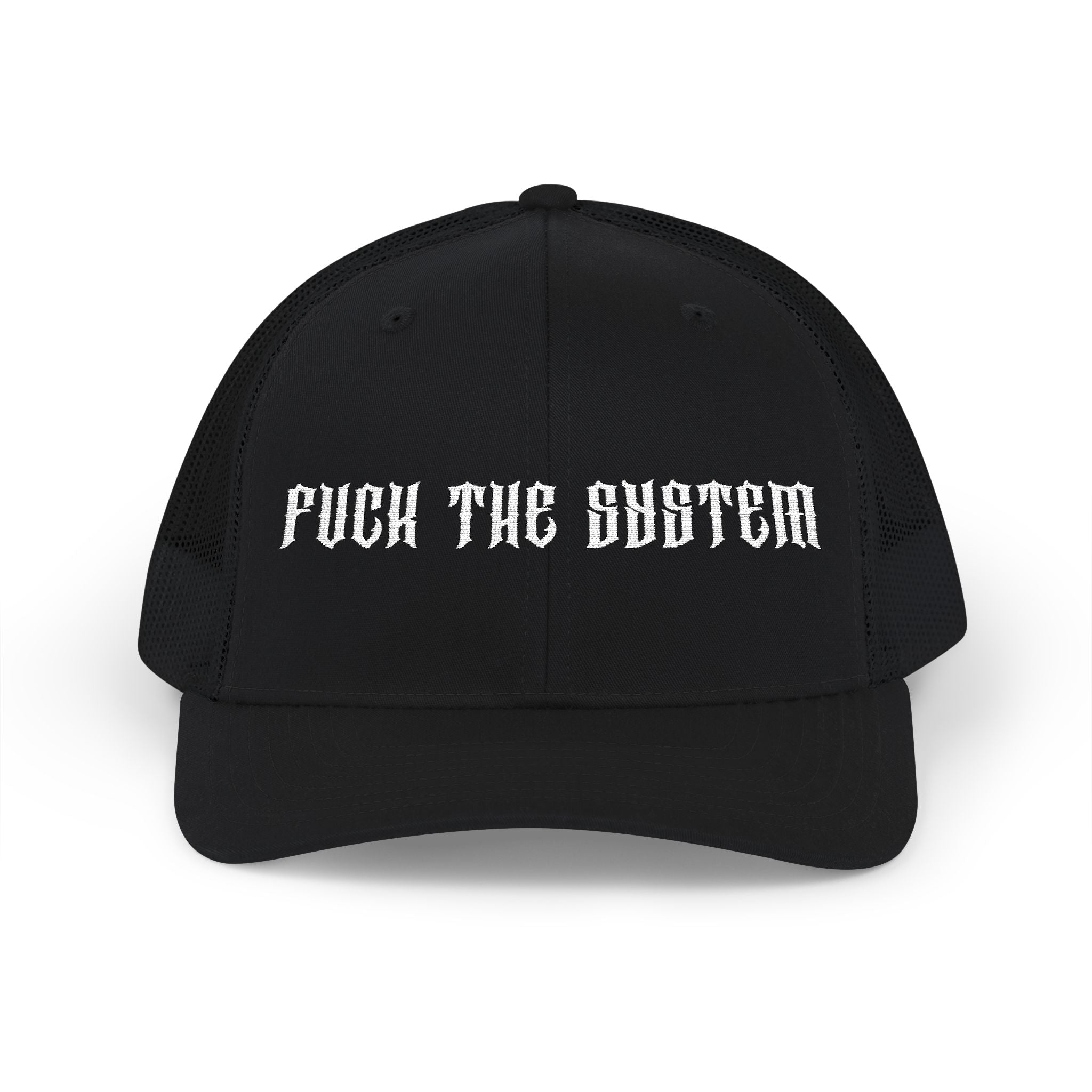 Fuck The System Edgy Snapback Trucker Cap - Punk Style Hat, Statement Apparel, Casual Accessory, Streetwear Fashion, Gift for Rebels