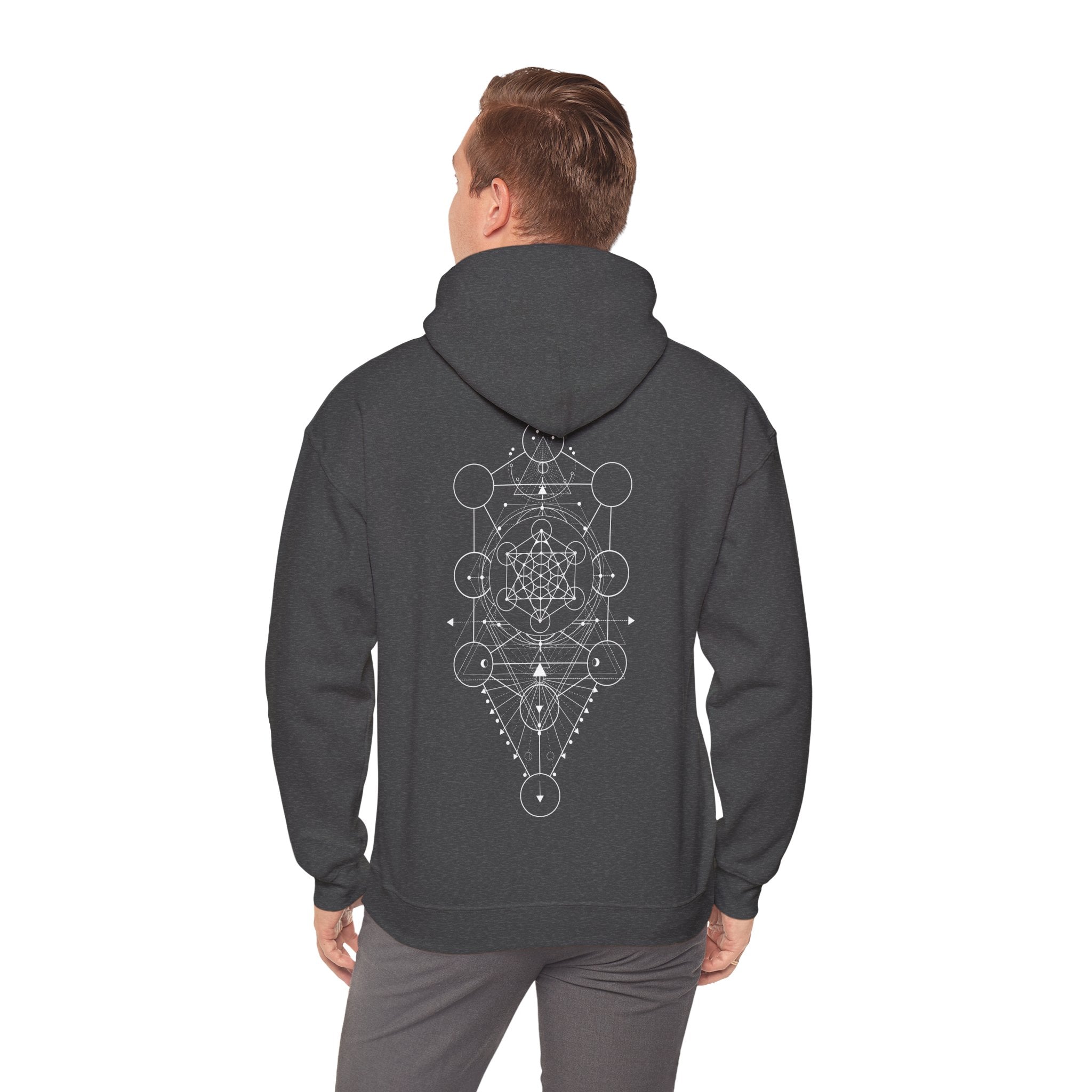 Sacred Geometry Cozy Unisex Heavy Blend™ Hooded Sweatshirt - Everyday Comfort, Customizable Designs, Ideal